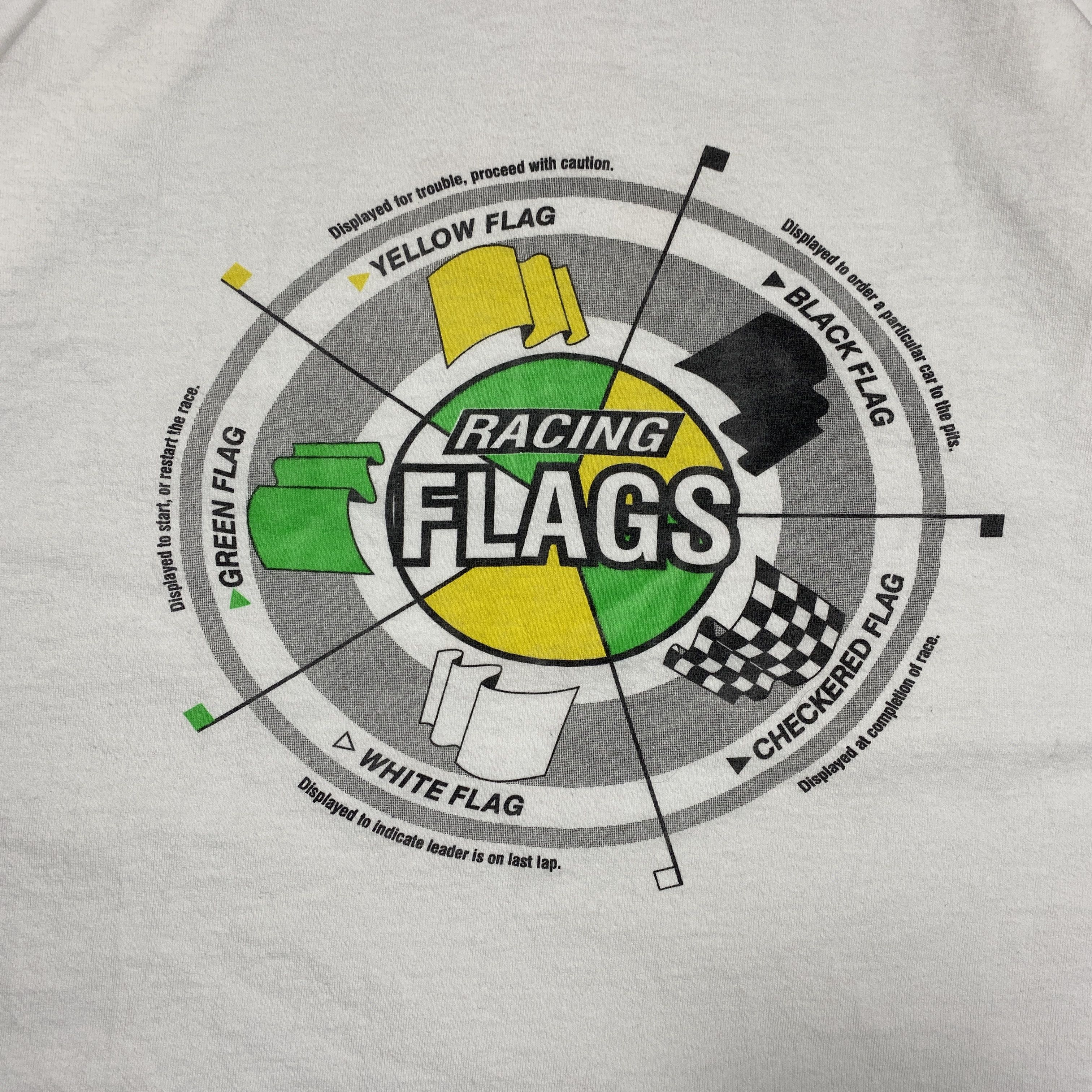 Vintage Single Stitch Heavy Weight Racing Flags Tee White XXL Size US XXL / EU 58 / 5 - 4 Thumbnail