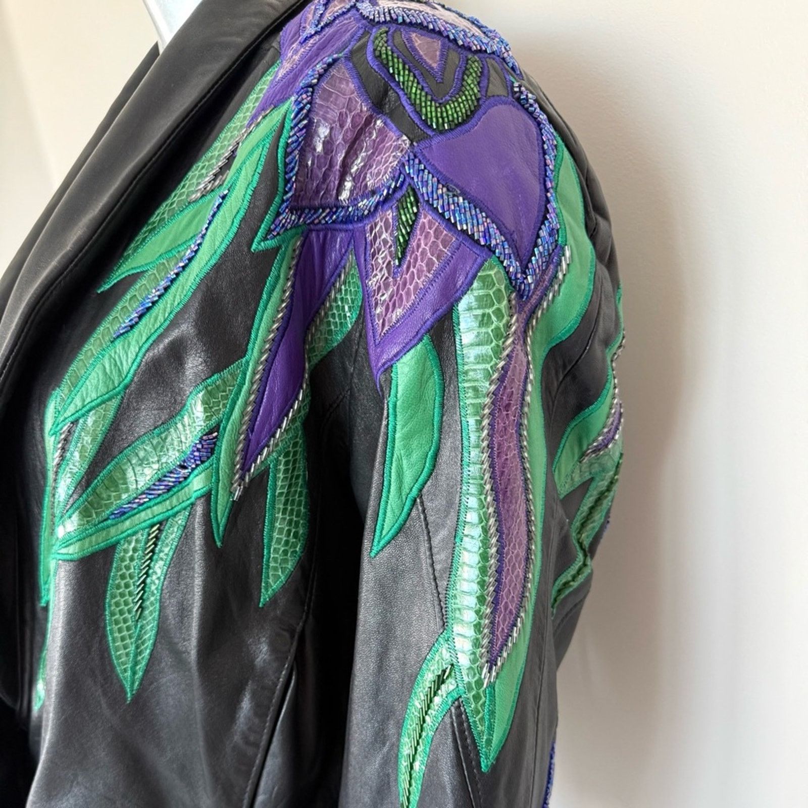 Other ERES iris flower established leather skin jacket size M Size M / US 6-8 / IT 42-44 - 6 Thumbnail
