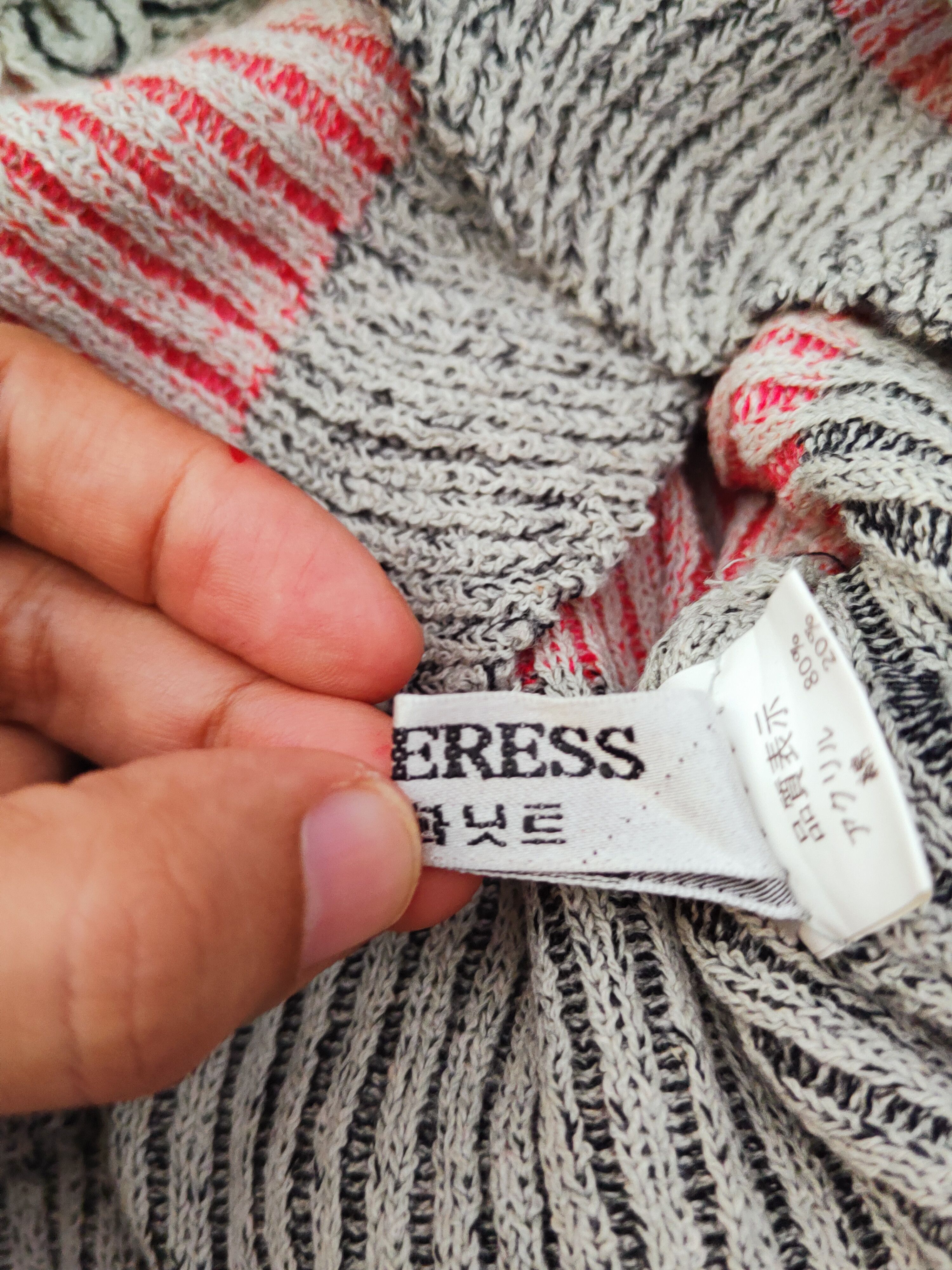 Vintage DL Peeress Mesh Net Striped Knit Like Kurt Cobain #W743 Size M / US 6-8 / IT 42-44 - 11 Thumbnail