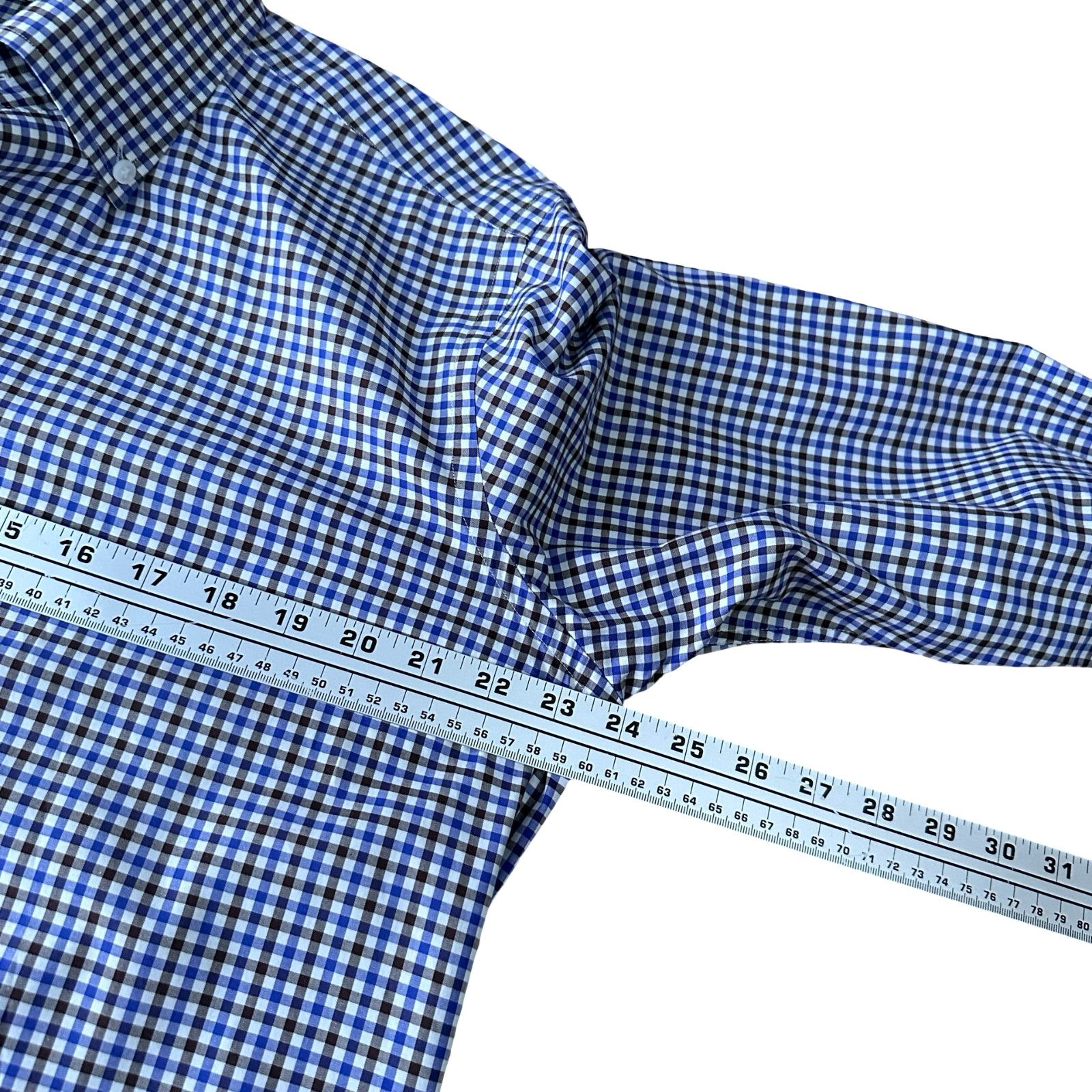 Peter Millar Peter Millar Shirt Mens L White Blue Check Egyptian Cotton Size US L / EU 52-54 / 3 - 7 Thumbnail