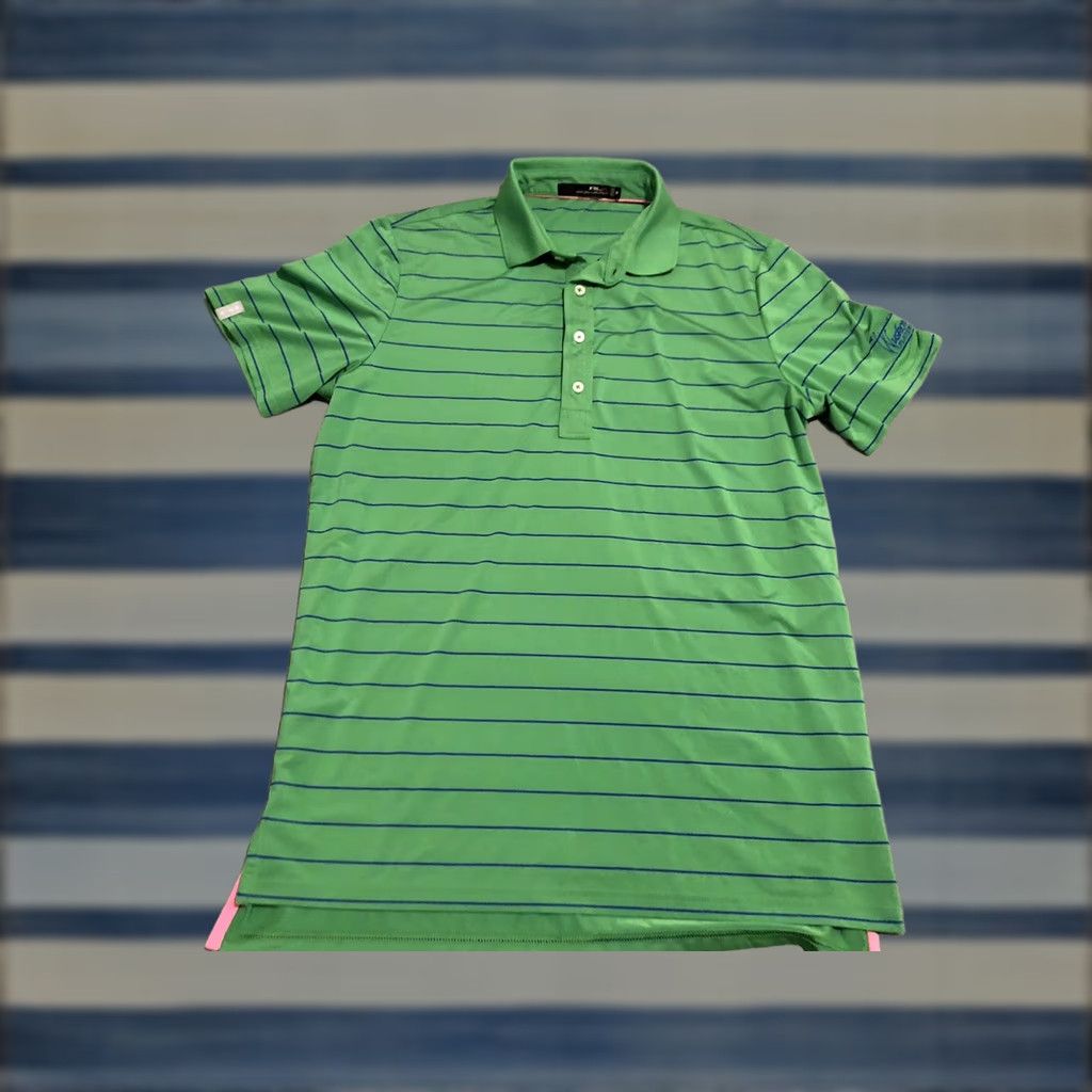 Ralph Lauren RLX Ralph Lauren Polo Golf Shirt Green Striped Short Sleeve Polo Shirt Size M Men's Polo Shirt Golf Shirt Green Striped Short Sleeve Size US M / EU 48-50 / 2 - 1 Thumbnail