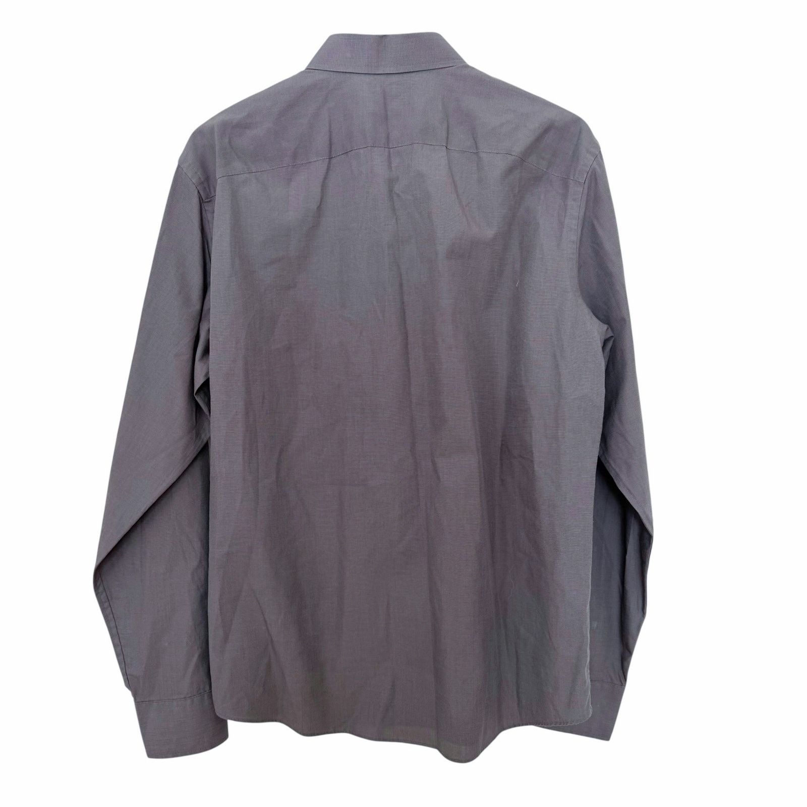 UNTUCKit Untuckit Gray Flip Cuff Cotton Long Sleeve Button Down Sz L Size US L / EU 52-54 / 3 - 4 Thumbnail