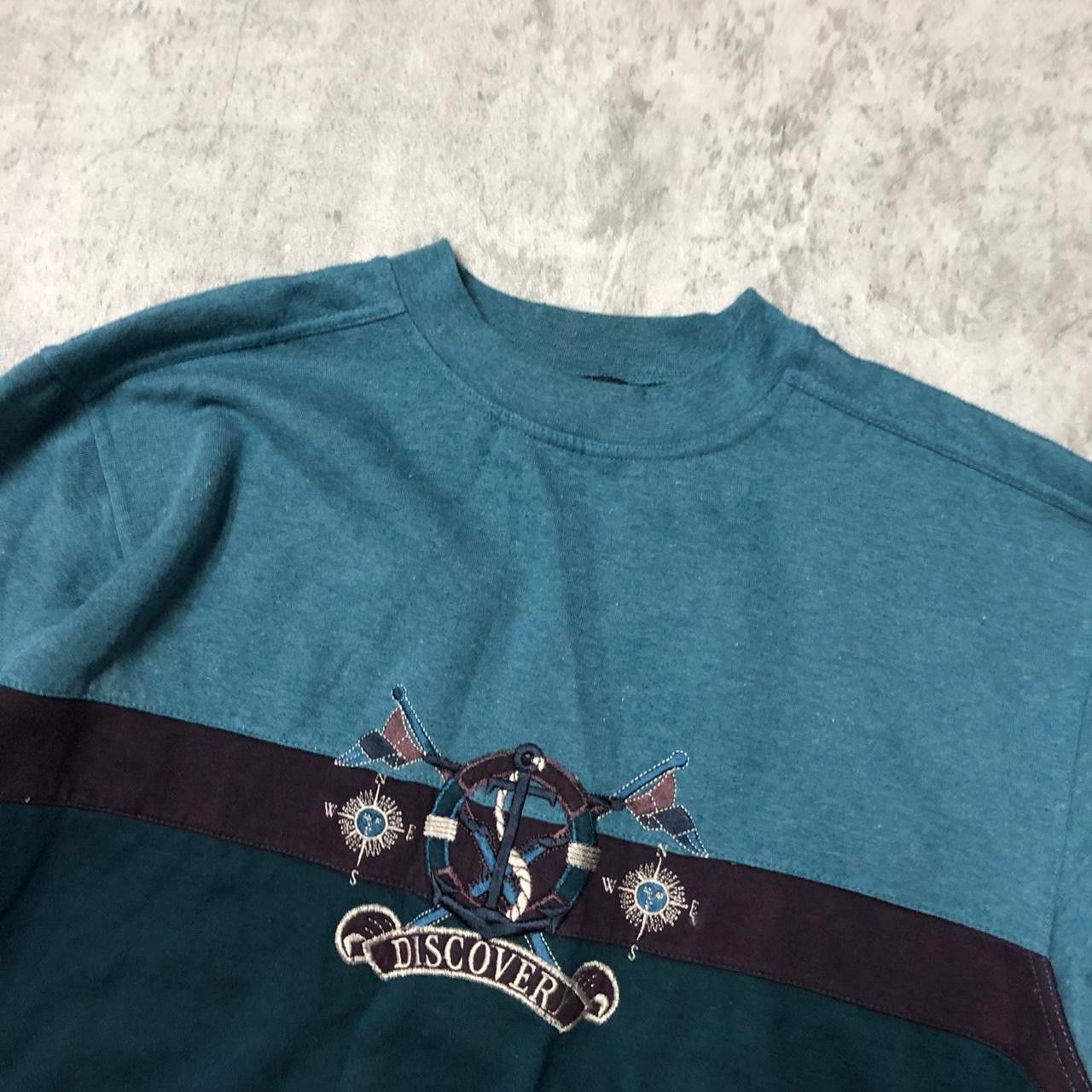 Springfield 90s Springfield crewneck sweatshirt in blue and green Size US M / EU 48-50 / 2 - 2 Thumbnail