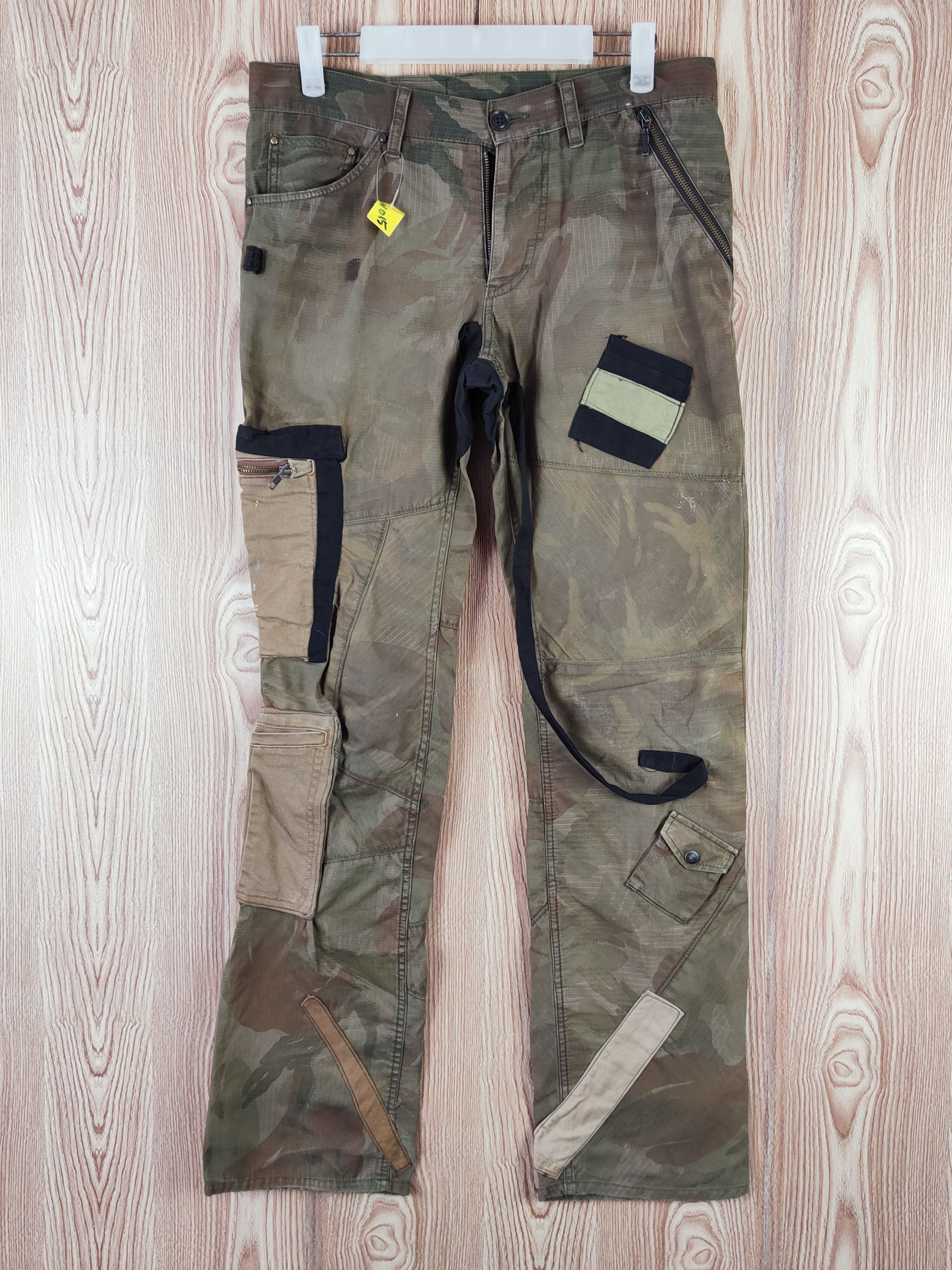 Japanese Brand Bexist Camo faded reworked patchwork vtg Cargo Pants #W015 Size US 32 / EU 48 - 1 Thumbnail