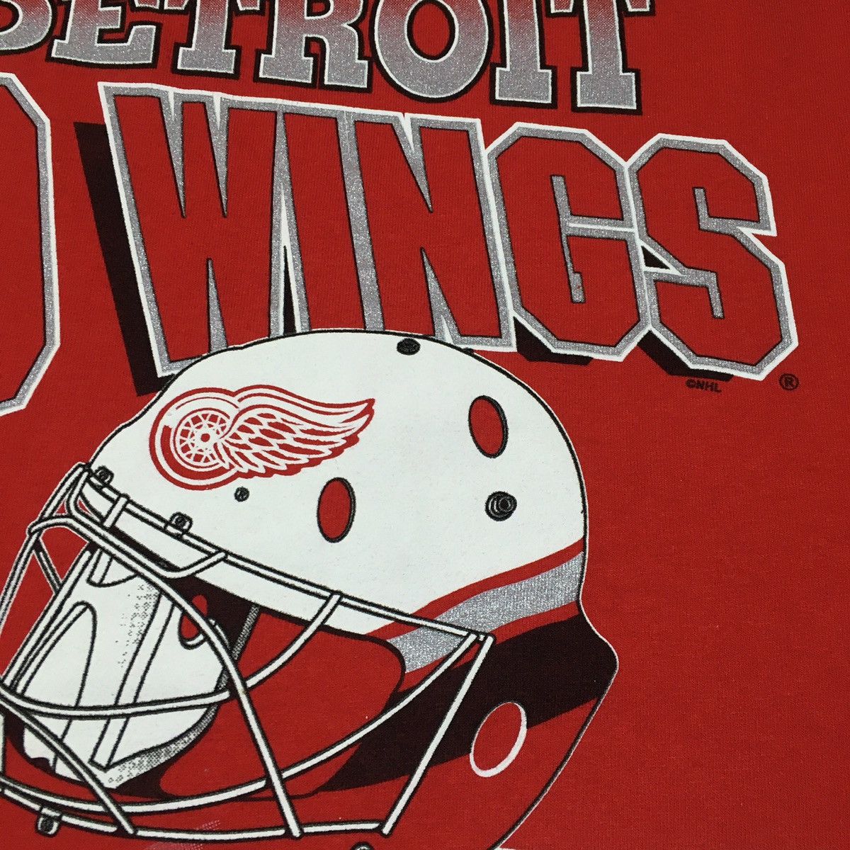NHL Vintage 90s NHL Detroit Red Wings Graphic Print T-shirt Size US L / EU 52-54 / 3 - 5 Thumbnail