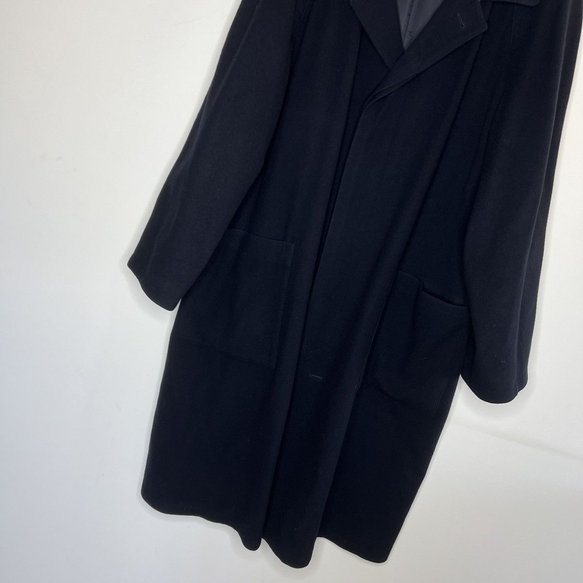 Pierre Cardin × Vintage Vintage Pierre Cardin Wool Cashmere Navy Long Coat Size US L / EU 52-54 / 3 - 6 Thumbnail