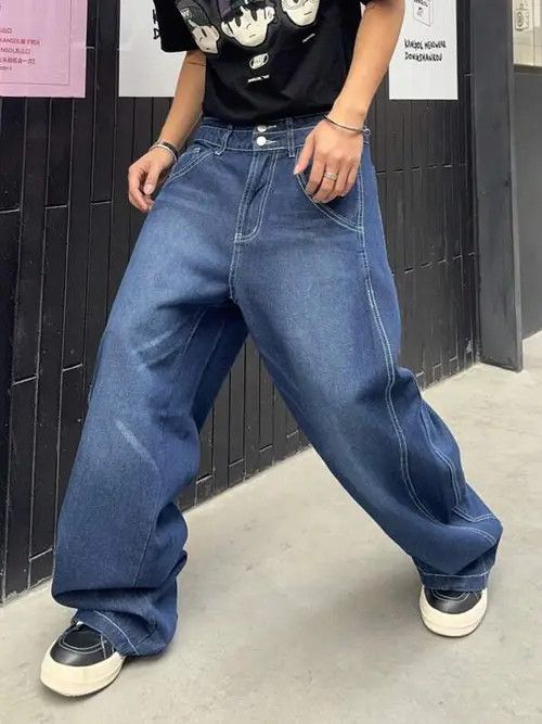 Other Washed Baggy Jeans Size US 34 / EU 50 - 2 Thumbnail
