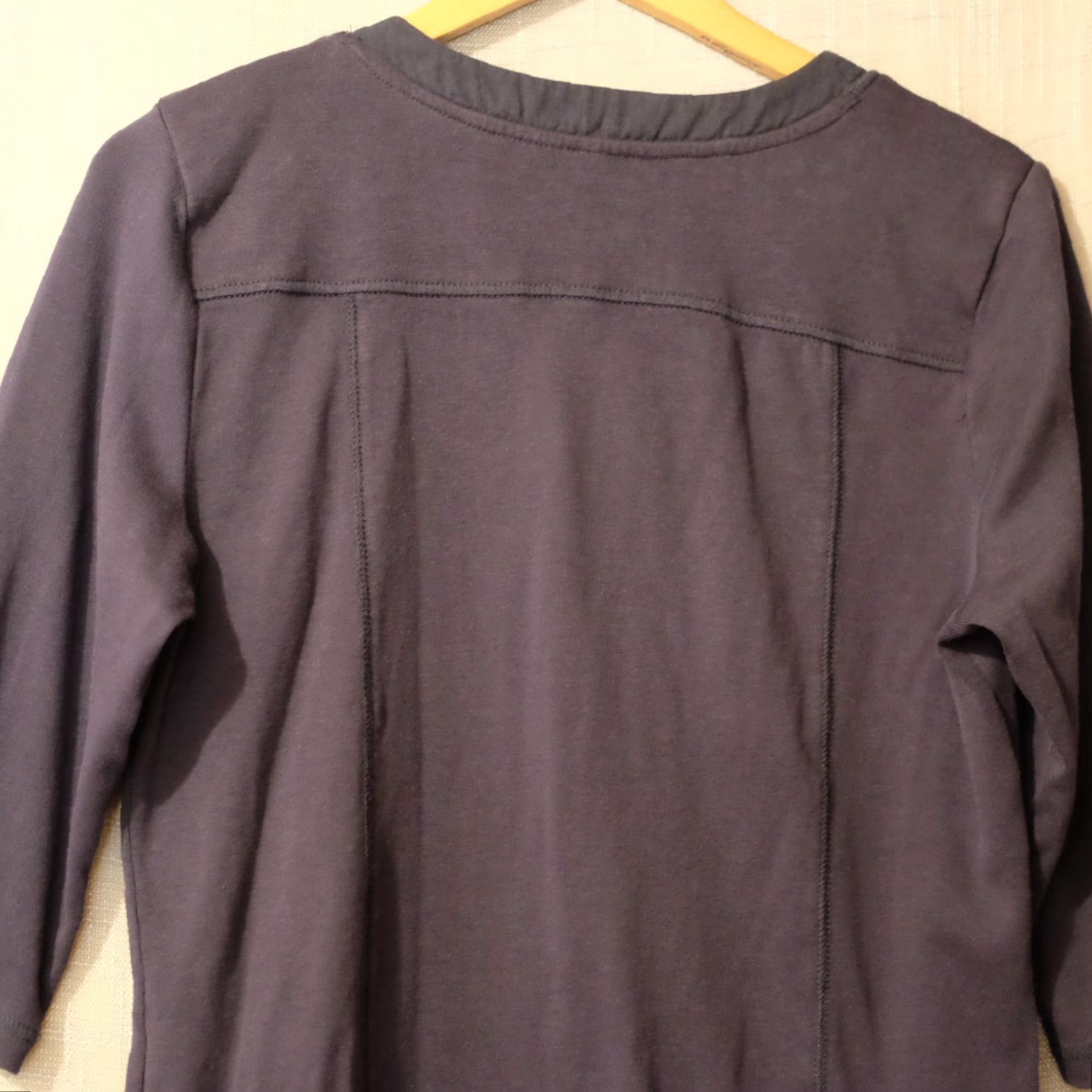 Vintage St John's Bay Full Zip Shirt 3/4 Rolltab Sleeve Navy Pockets Women's L Size L / US 10 / IT 46 - 6 Thumbnail