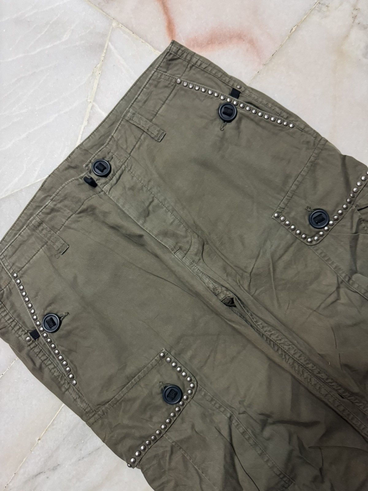 Seditionaries 💥STUDDED PUNK CARGO MADE IN JAPAN PARACHUTE RARE Size US 33 - 6 Thumbnail