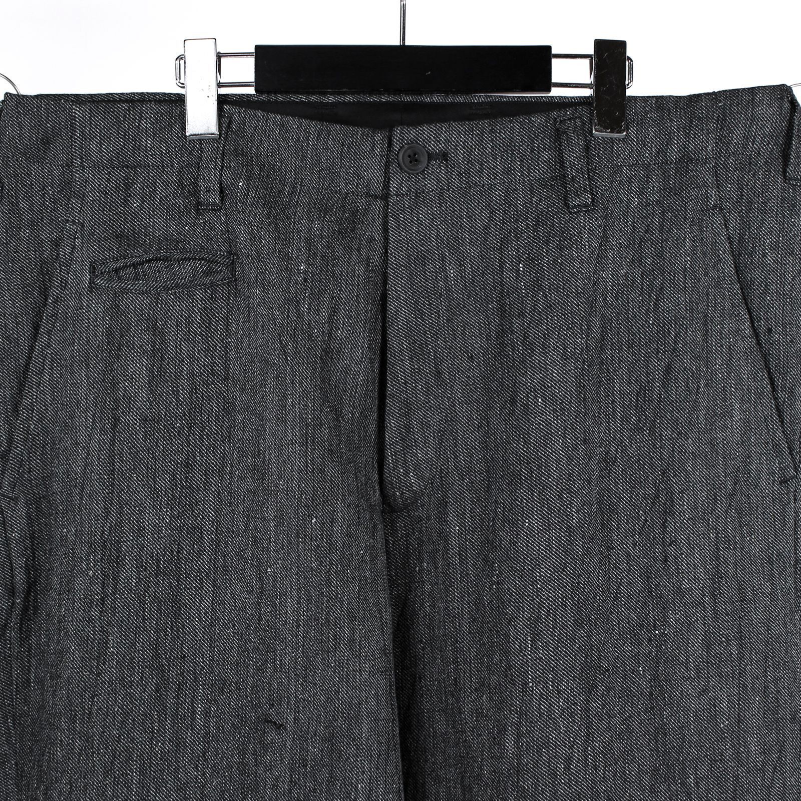 Yohji Yamamoto Yohji Yamamoto Pour Homme - FLAX TOP GABARDINE SLIM PANTS Size US 30 / EU 46 - 14 Thumbnail