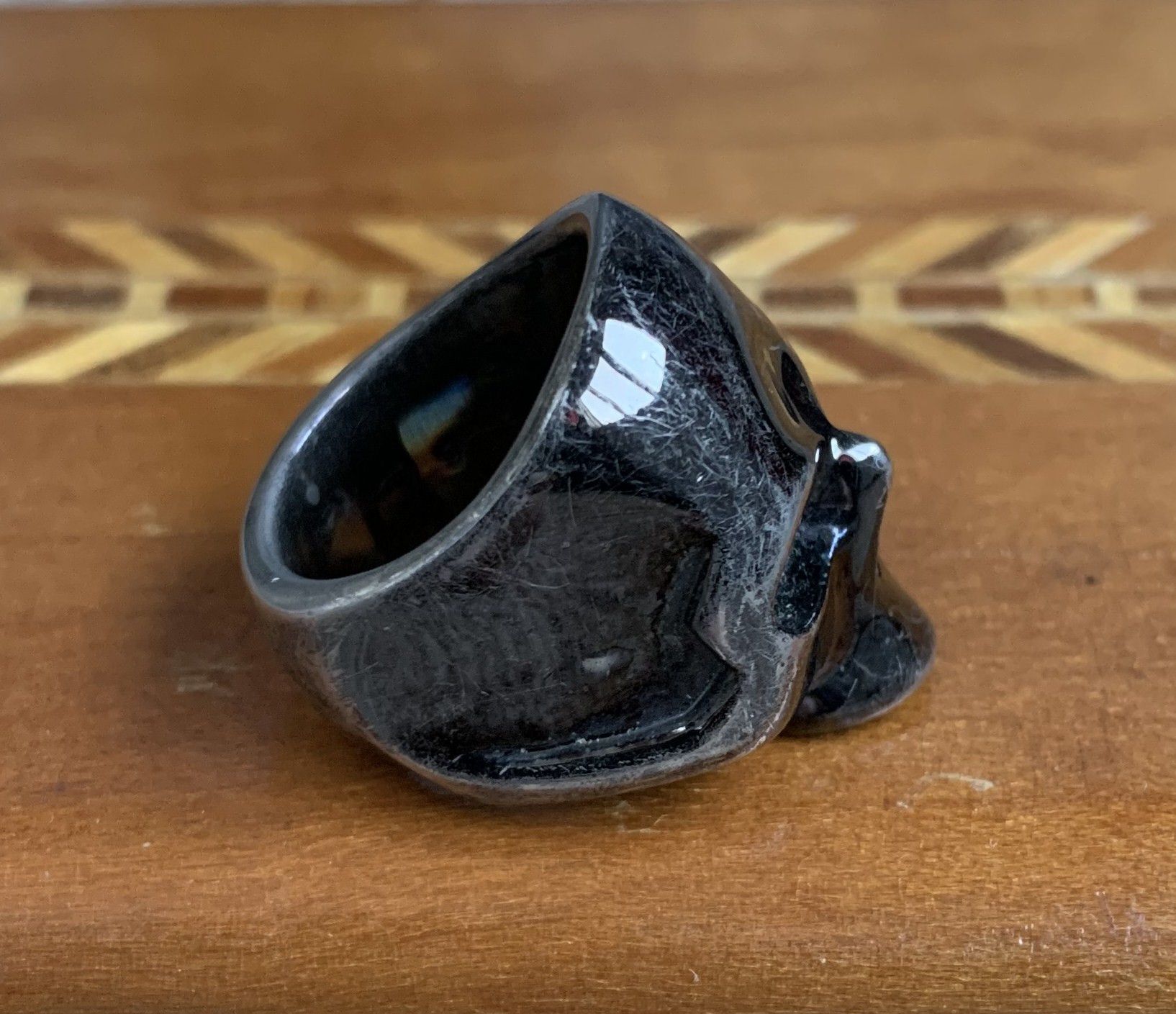 Number (N)ine SS01 Silver Skull Ring Size ONE SIZE - 4 Thumbnail