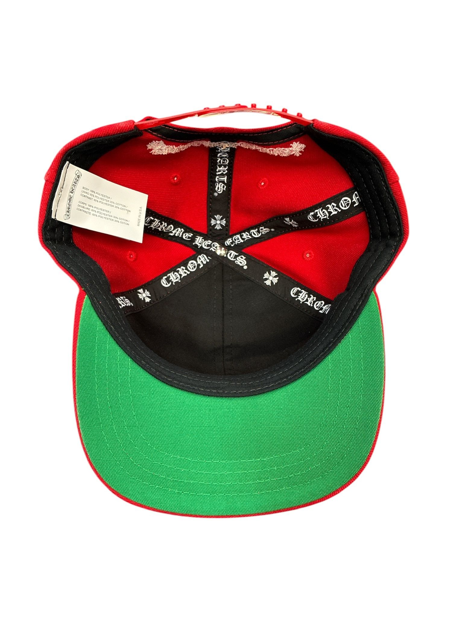 Chrome Hearts Chrome Hearts Embroidered CH Logo Baseball Hat Red White Size ONE SIZE - 5 Thumbnail