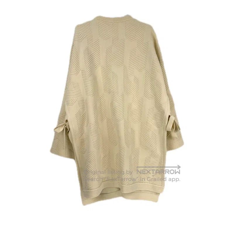 Hermes Hermes Beige twill side-tie open-front cardigan Size M / US 6-8 / IT 42-44 - 2 Thumbnail