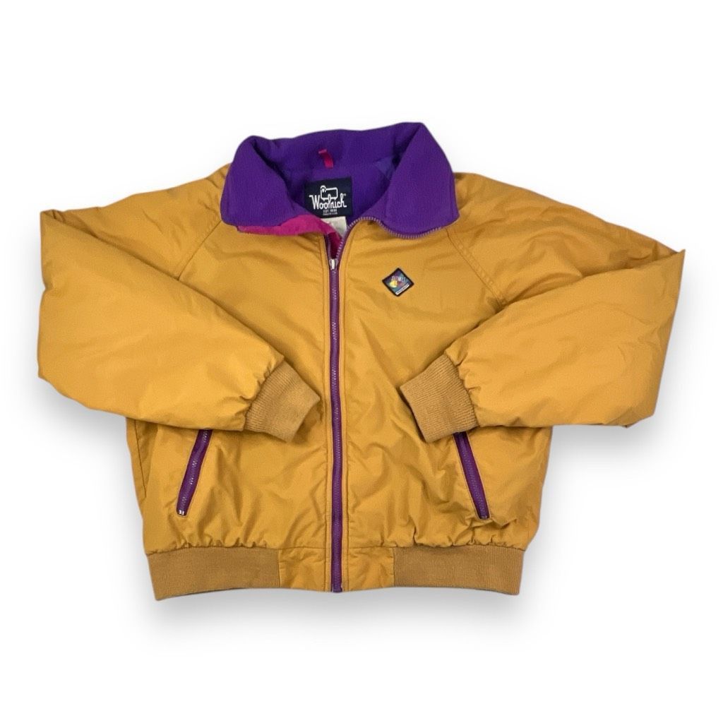Woolrich Woolen Mills Vintage 1980s Woolrich Sigment Gear Mustard Purple Fleece Li Size L / US 10 / IT 46 - 1 Thumbnail