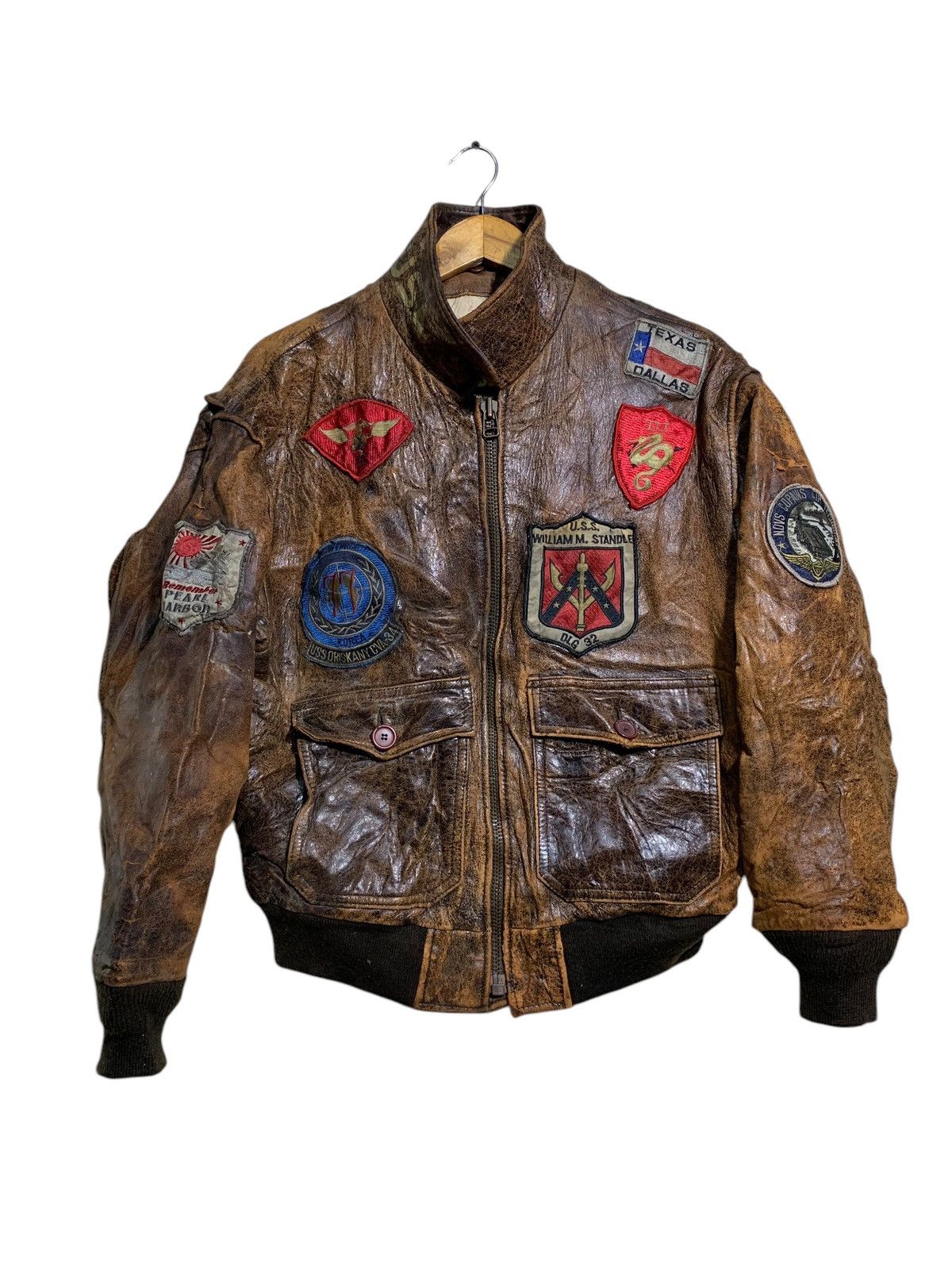 Other 🔥VERY WORN LEATHER USAF FLIGHT JACKETS Size US M / EU 48-50 / 2 - 1 Thumbnail