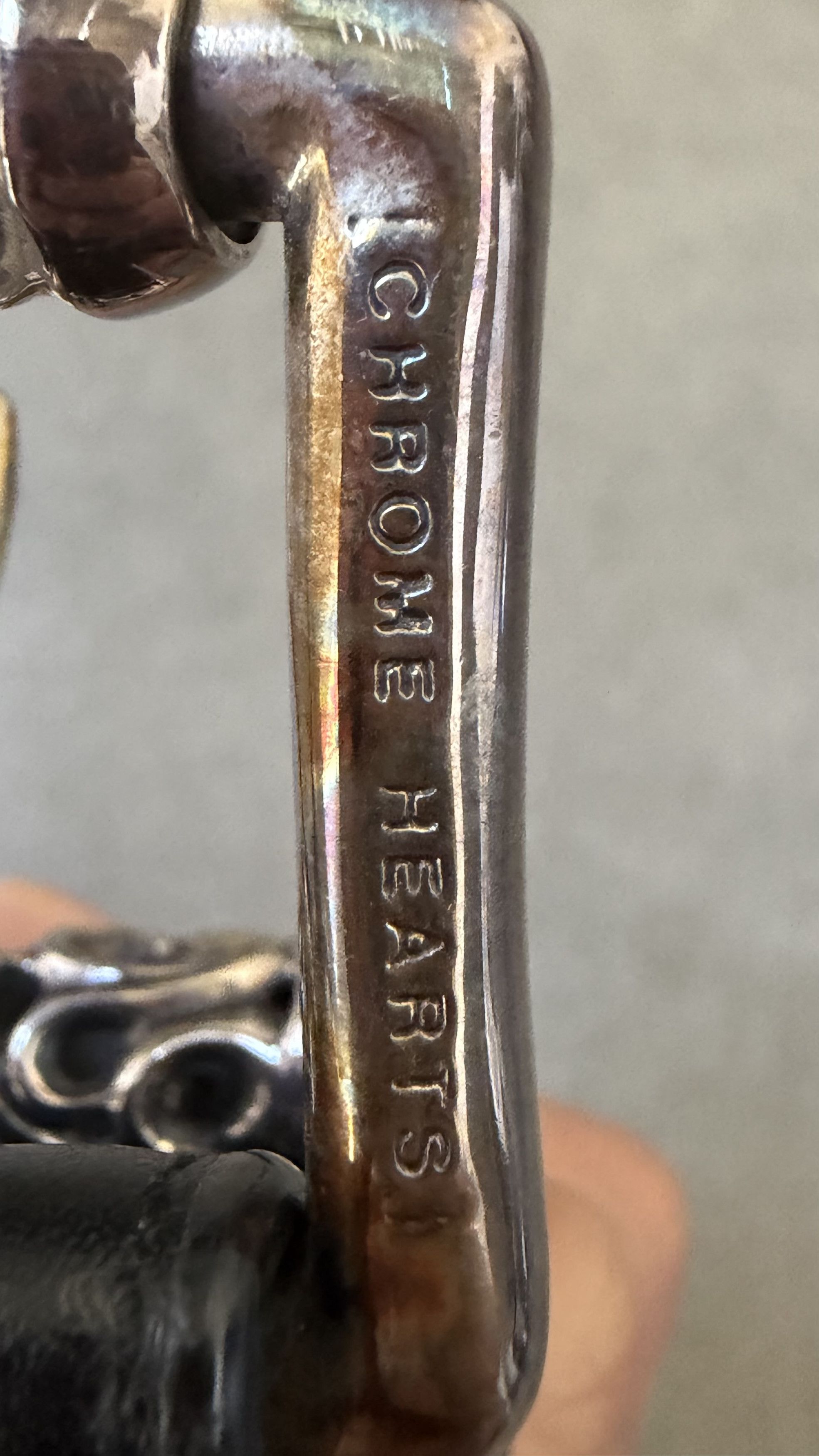 Chrome Hearts RARE! Chrome Hearts Black Leather Roller Belt Size 36 - 9 Thumbnail