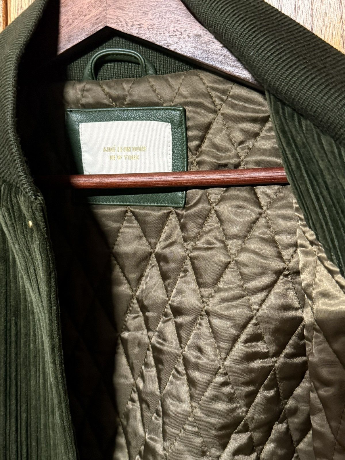 Aime Leon Dore Aimé Leon Dore Green Corduroy Bomber Jacket - Quilted Lining Size US S / EU 44-46 / 1 - 5 Thumbnail