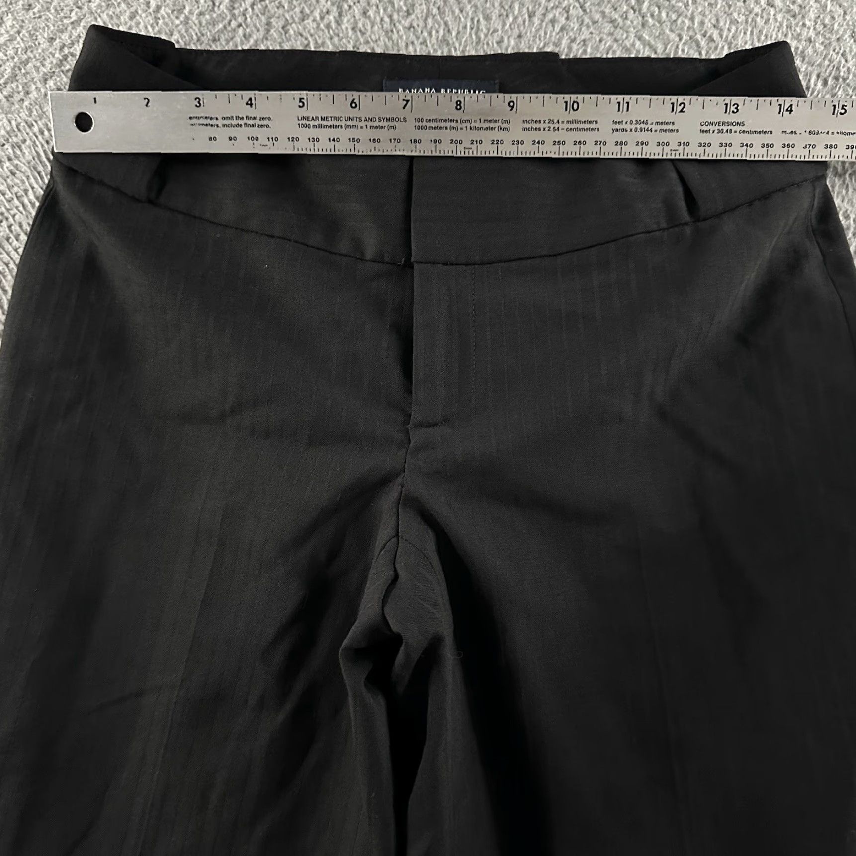 Banana Republic Pants Black Size 2 Martin Fit Career Stretch Wool Blend Dress  Pants Womens