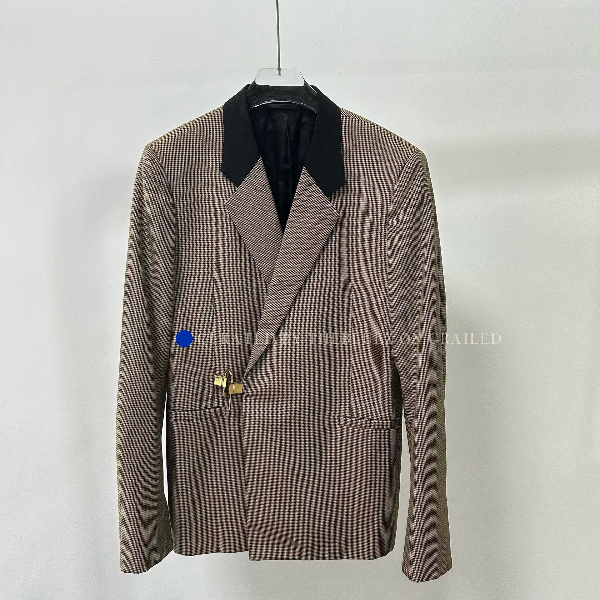 Givenchy Stylish Houndstooth Blazer with Lock Buckle Size US M / EU 48-50 / 2 - 1 Thumbnail