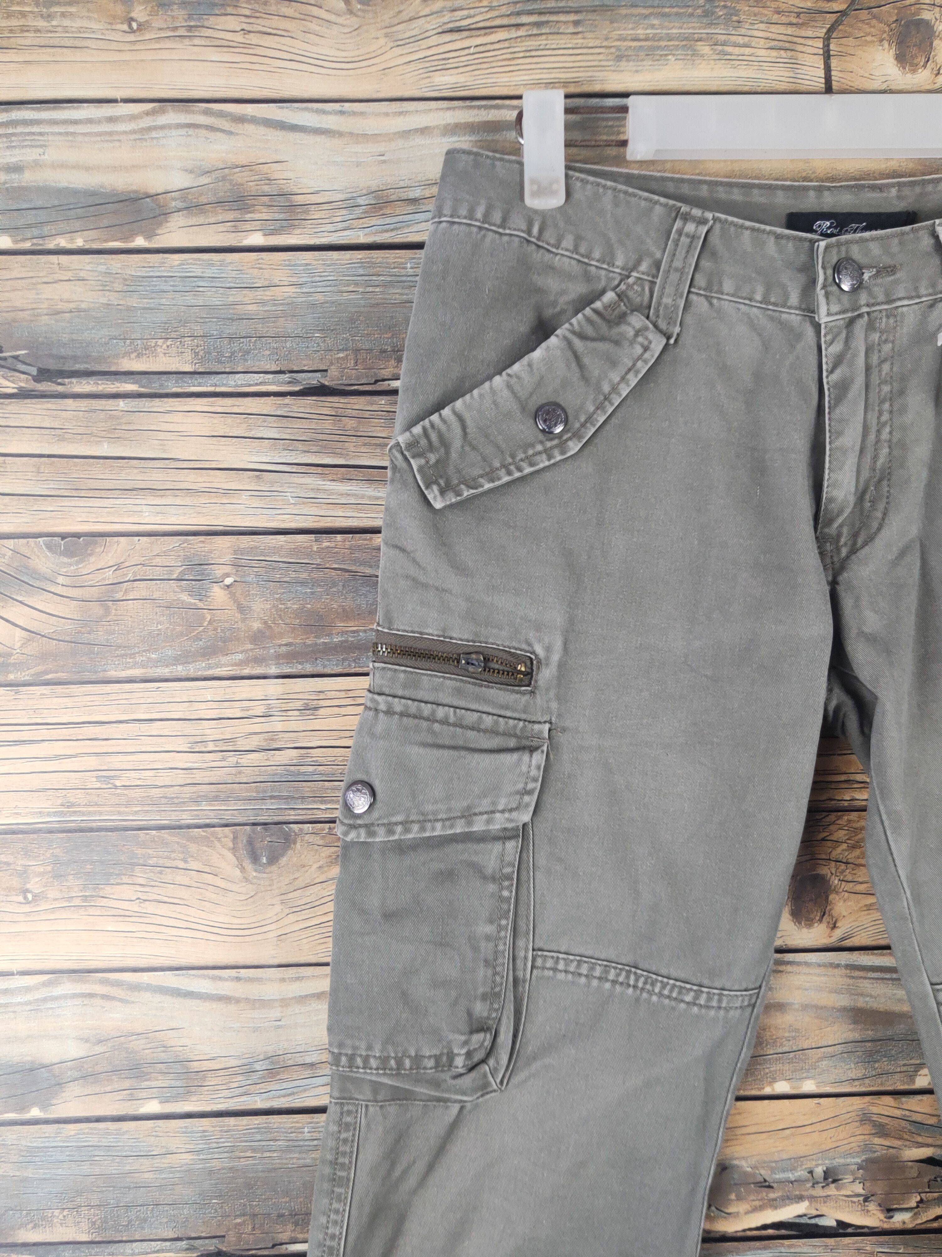 Japanese Brand DL Root Three Olive Multipocket Tactical Cargo Pants #1878 Size US 30 / EU 46 - 3 Thumbnail