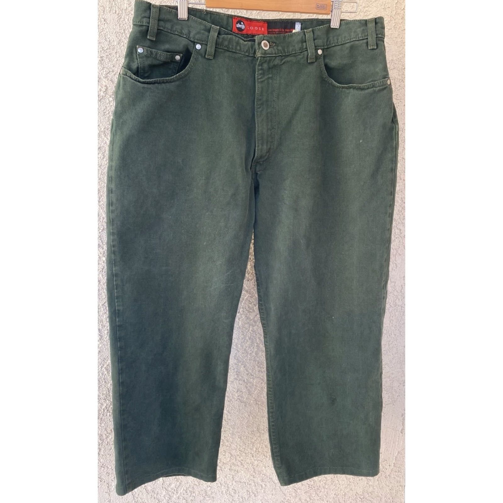 Vintage VINTAGE Levi’s SilverTab Loose Fit Jeans Green Denim 38 25.5 Inseam 5-Pocket USA Grunge 90s Mens Size US 38 / EU 54 - 7 Thumbnail