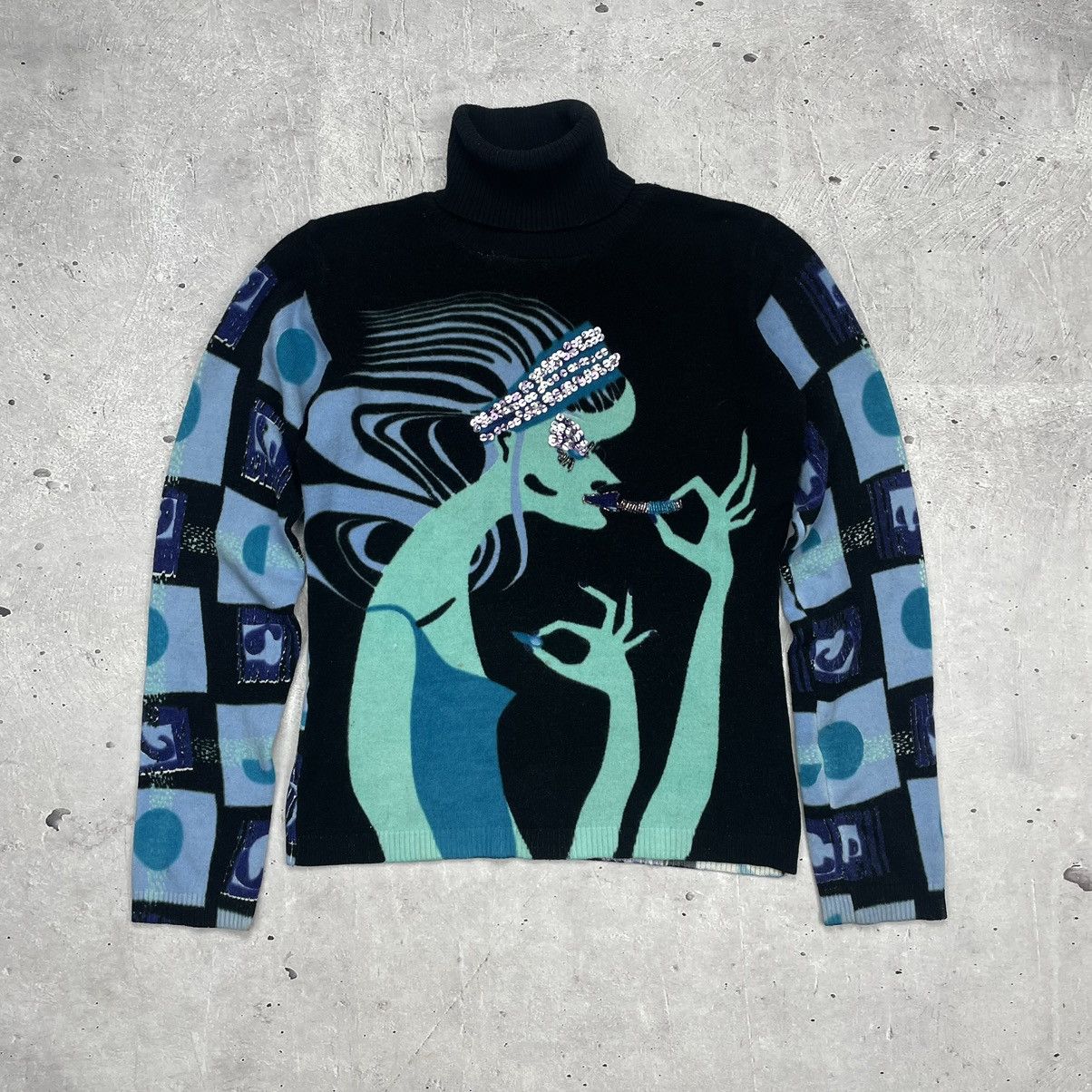 Japanese Brand × Vintage Vintage Save The Queen avatngarde sweater y2k Size L / US 10 / IT 46 - 1 Thumbnail