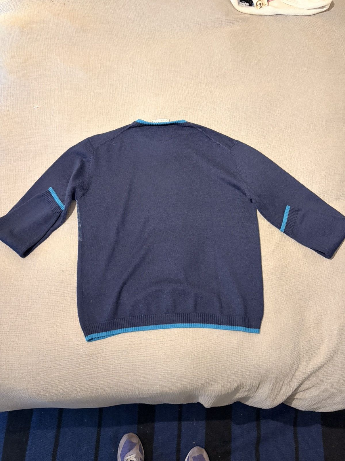 Yves Saint Laurent Yves saint laurent logo sweater in blue Size US XXL / EU 58 / 5 - 3 Thumbnail