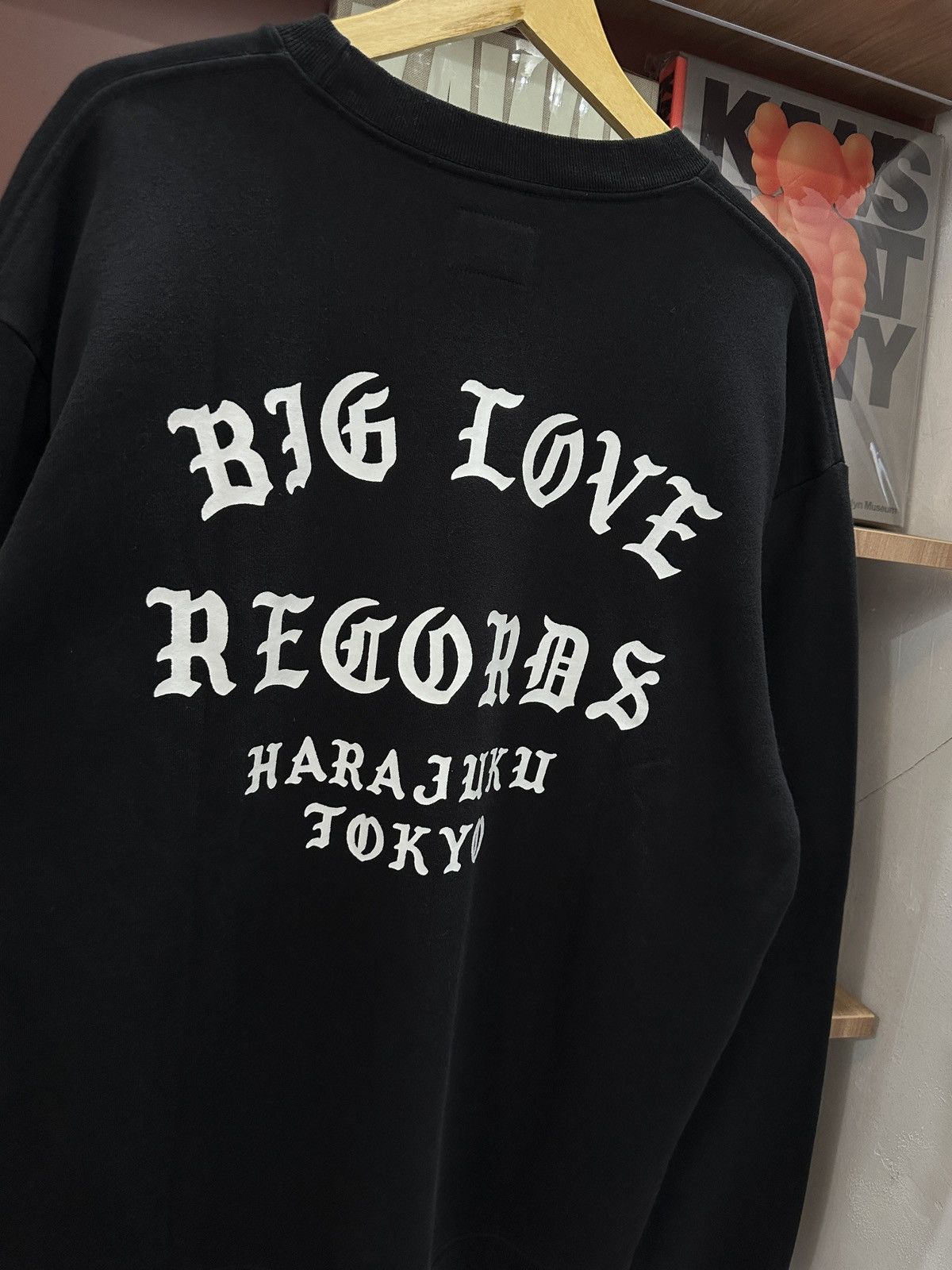 Japanese Brand Big Love Record Logo crewneck "Black" - L Size US L / EU 52-54 / 3 - 8 Thumbnail