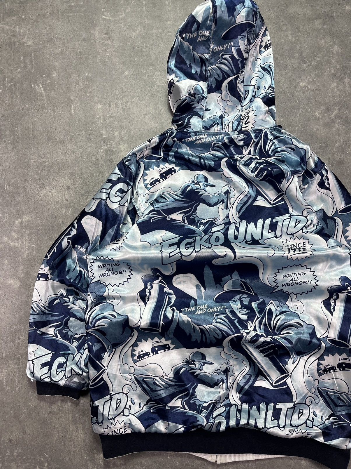 Ecko Unltd. 00s Ecko Unltd. Reversible AOP Printed Baggy Zip Hoodie XXL Size US XXL / EU 58 / 5 - 20 Thumbnail