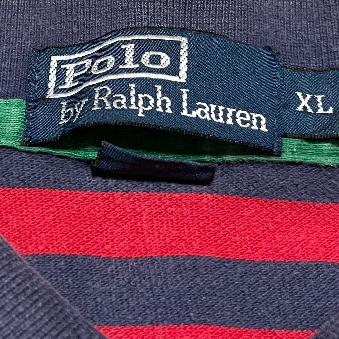 Polo Ralph Lauren Polo Ralph Lauren Red/Navy Striped Polo Shirt XL Size US XL / EU 56 / 4 - 3 Thumbnail
