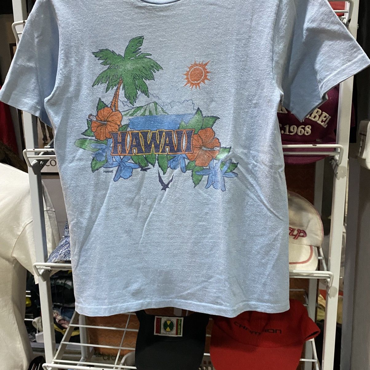 Vintage RARE Vintage 80s Hawaii Pomare T-Shirts Size US XS / EU 42 / 0 - 4 Thumbnail