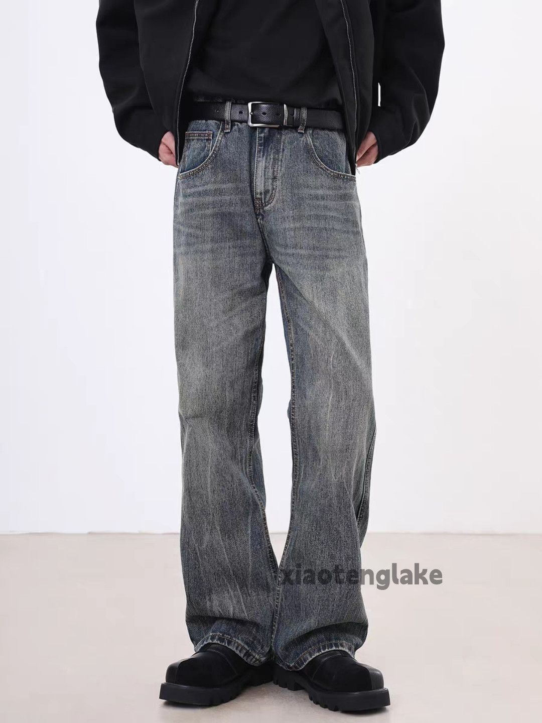 Jean xtl vintage washed faded cleanfit punk yuppie jeans Size US 34 / EU 50 - 6 Thumbnail