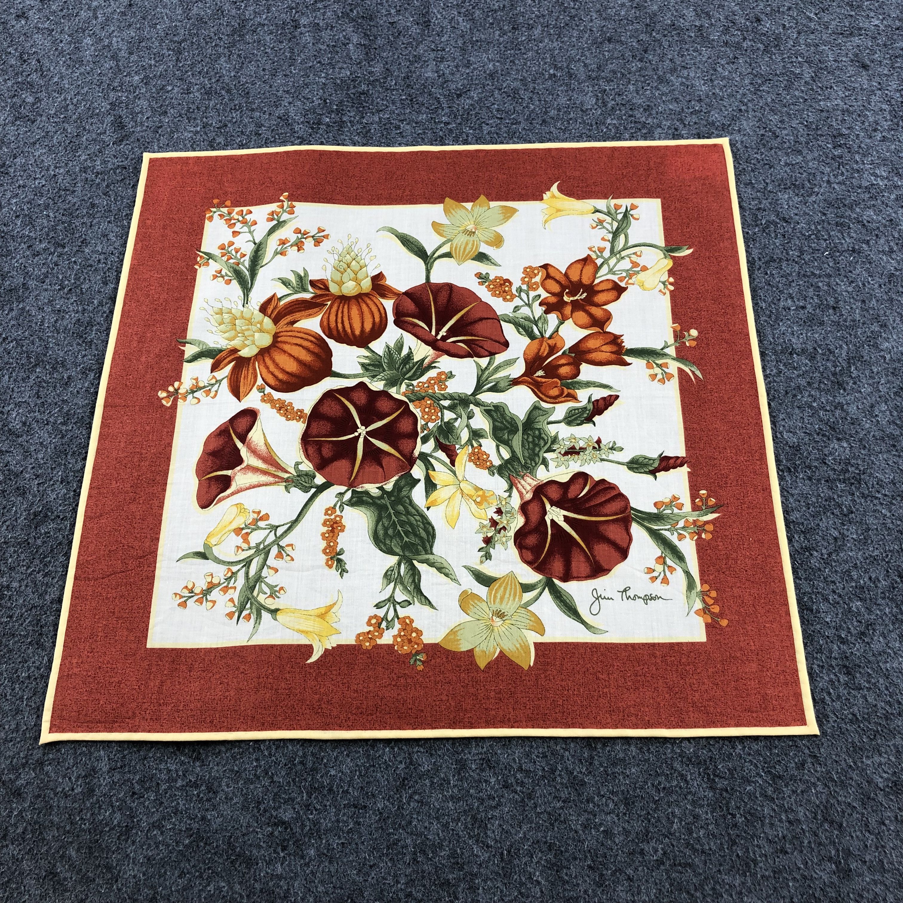 Jim Thompson Jim Thompson Silk Handkerchief Neckerchief Bandana H1325 Size ONE SIZE - 1 Thumbnail