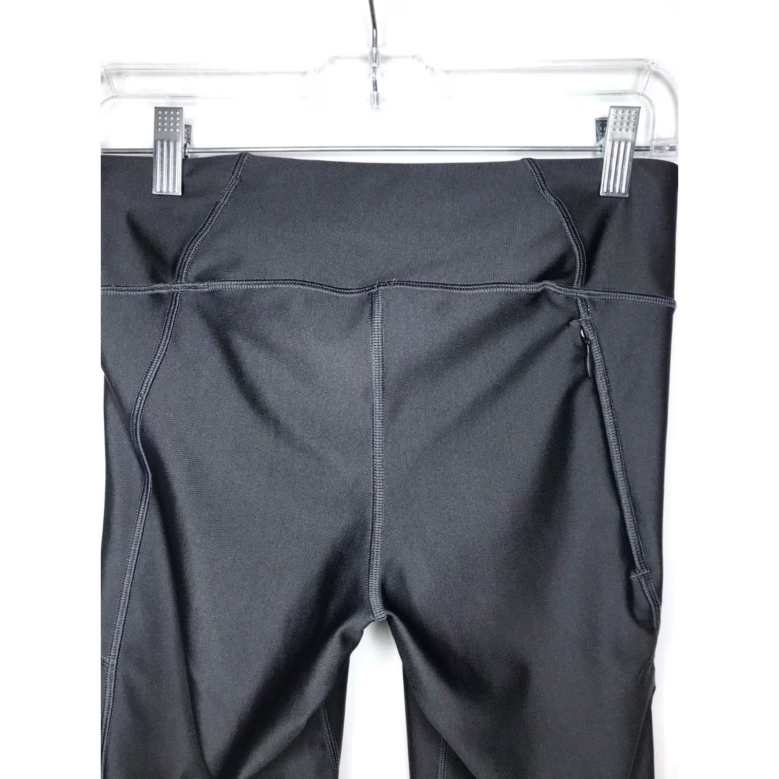 Under Armour Under Armour Run Heat Gear Women's Cropped Leggings M Gray Lime Compression Crop Leggings Size 32" / US 10 / IT 46 - 5 Thumbnail