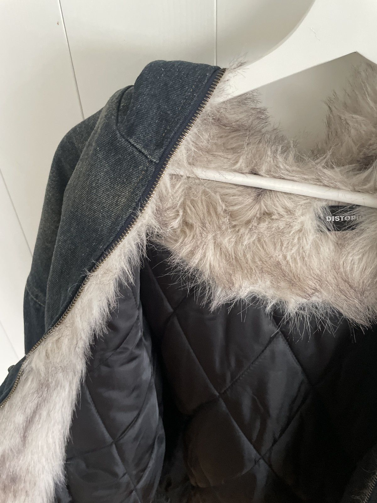Other Distopion Blue denim jacket with white furr Size US M / EU 48-50 / 2 - 4 Thumbnail