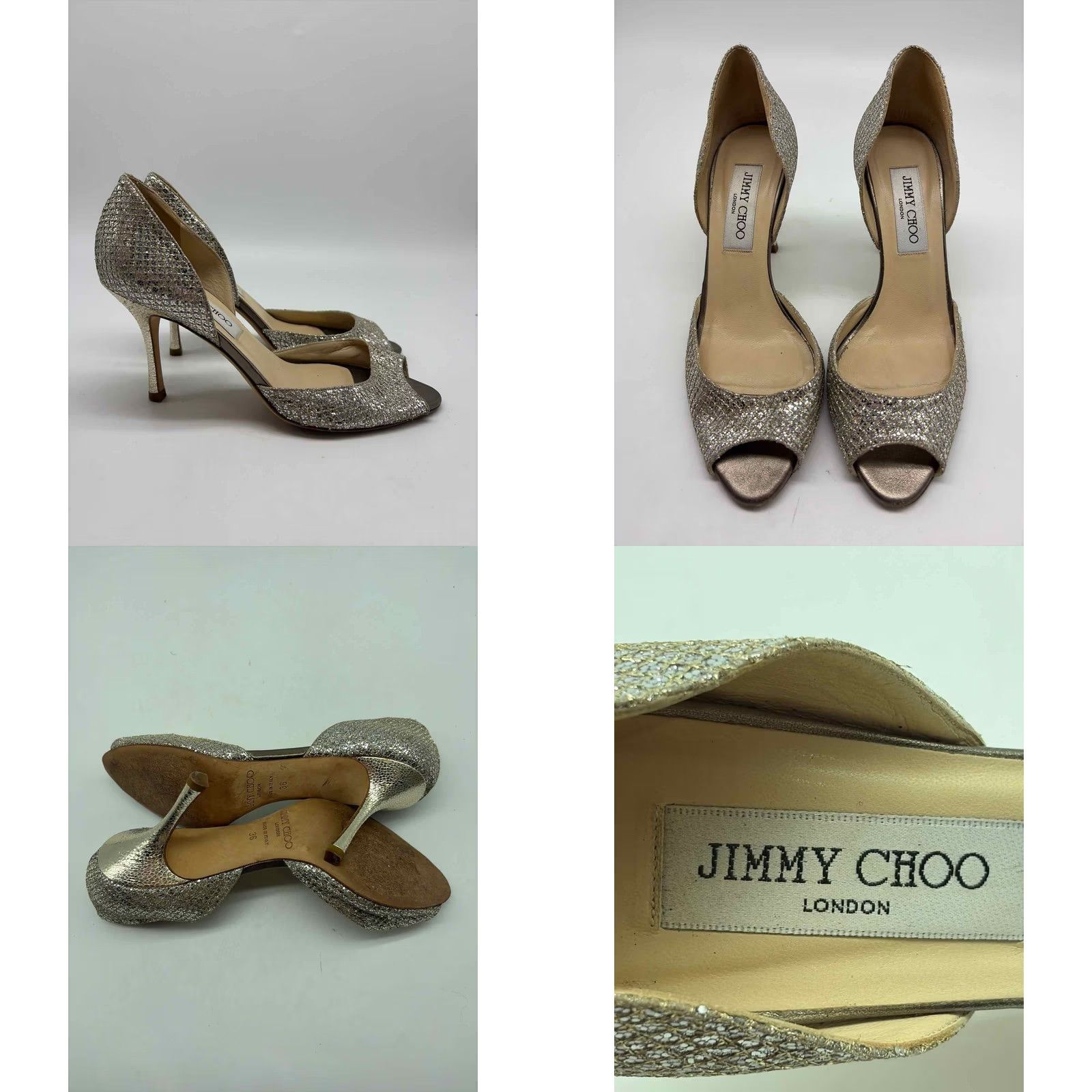 Jimmy Choo Jimmy Choo D'orsay Heels Silver Size 36 Pre-Owned Size US 6 / IT 36 - 9 Thumbnail