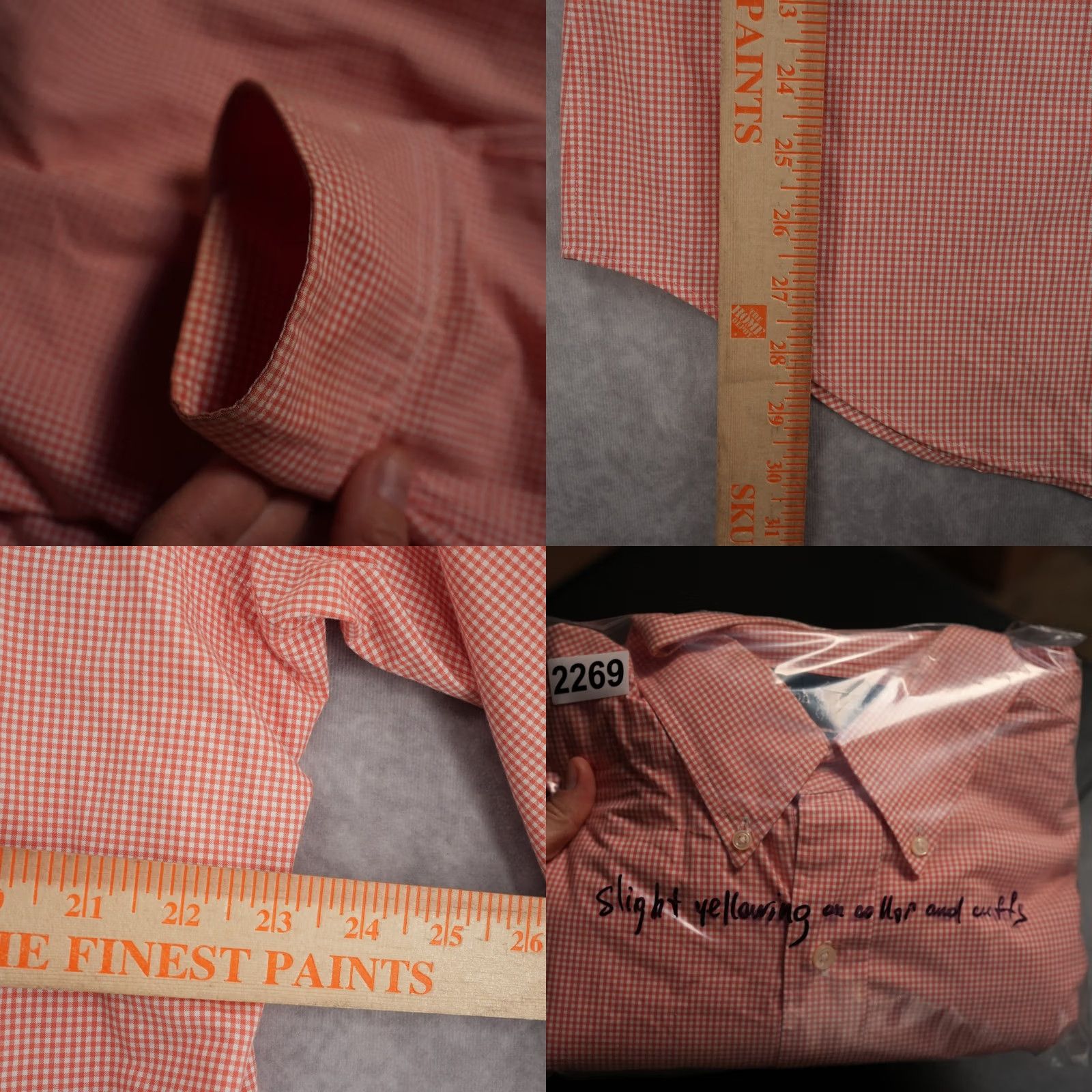 Ralph Lauren Ralph Lauren Button Down Shirt Men L Orange Gingham Classic Fit Long Sleeve Size US L / EU 52-54 / 3 - 9 Thumbnail