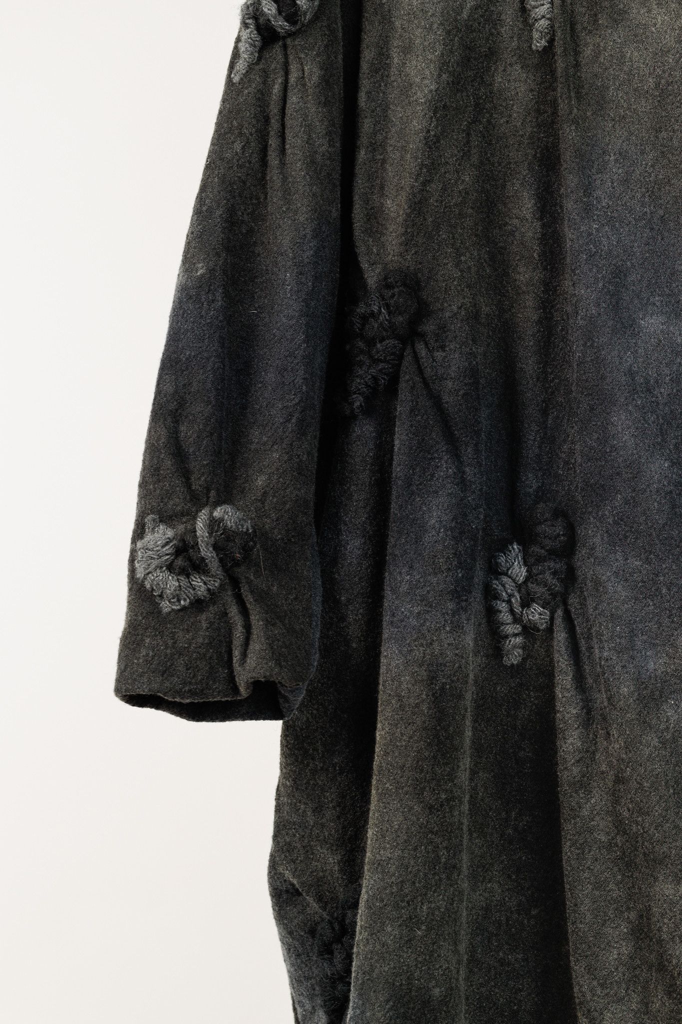 Avant Toi Avant Toi Charcoal & Green Embroidered Virgin-Wool Coat Size L / US 10 / IT 46 - 7 Thumbnail