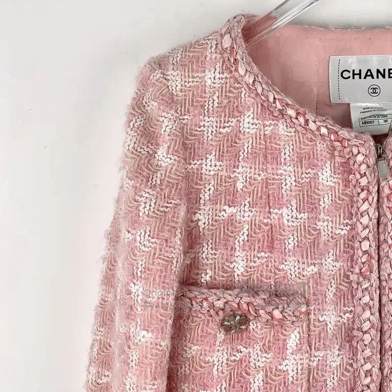 Chanel Chanel Pink Wool Women's Jacket . Size XS / US 0-2 / IT 36-38 - 3 Thumbnail