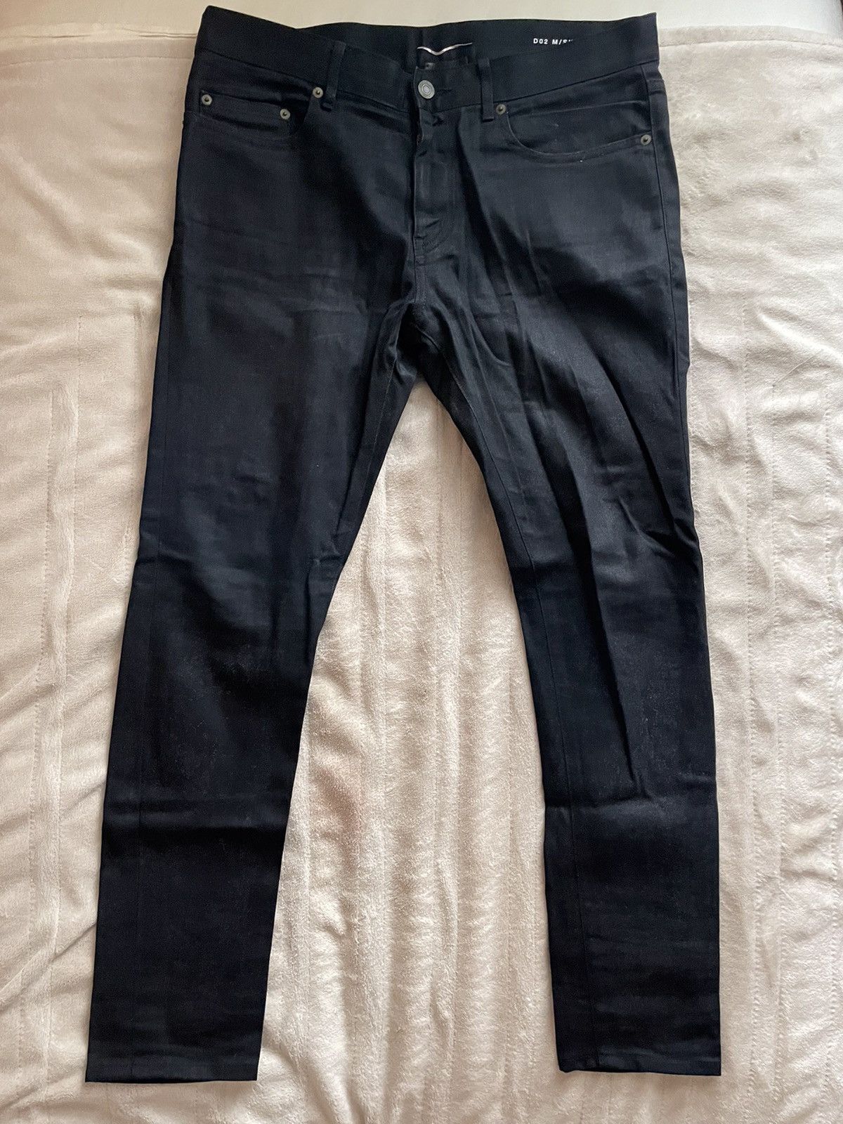 Saint Laurent Paris Black DO2 Waxed Denim Size US 32 / EU 48 - 1 Thumbnail