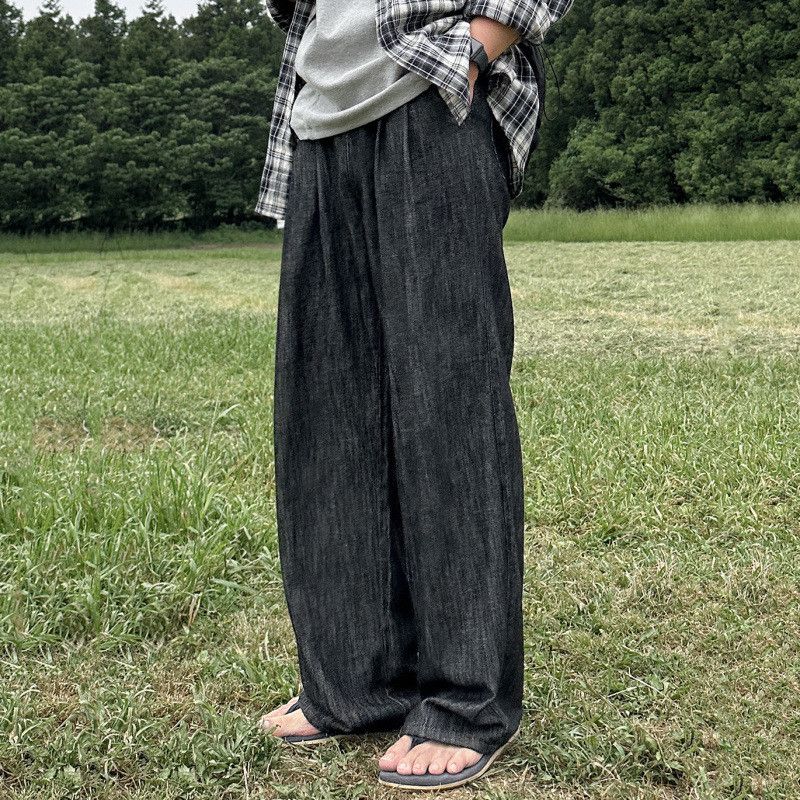 Japanese Brand × Jean Retro casual loose wide leg straight leg jeans Size US 32 / EU 48 - 6 Thumbnail