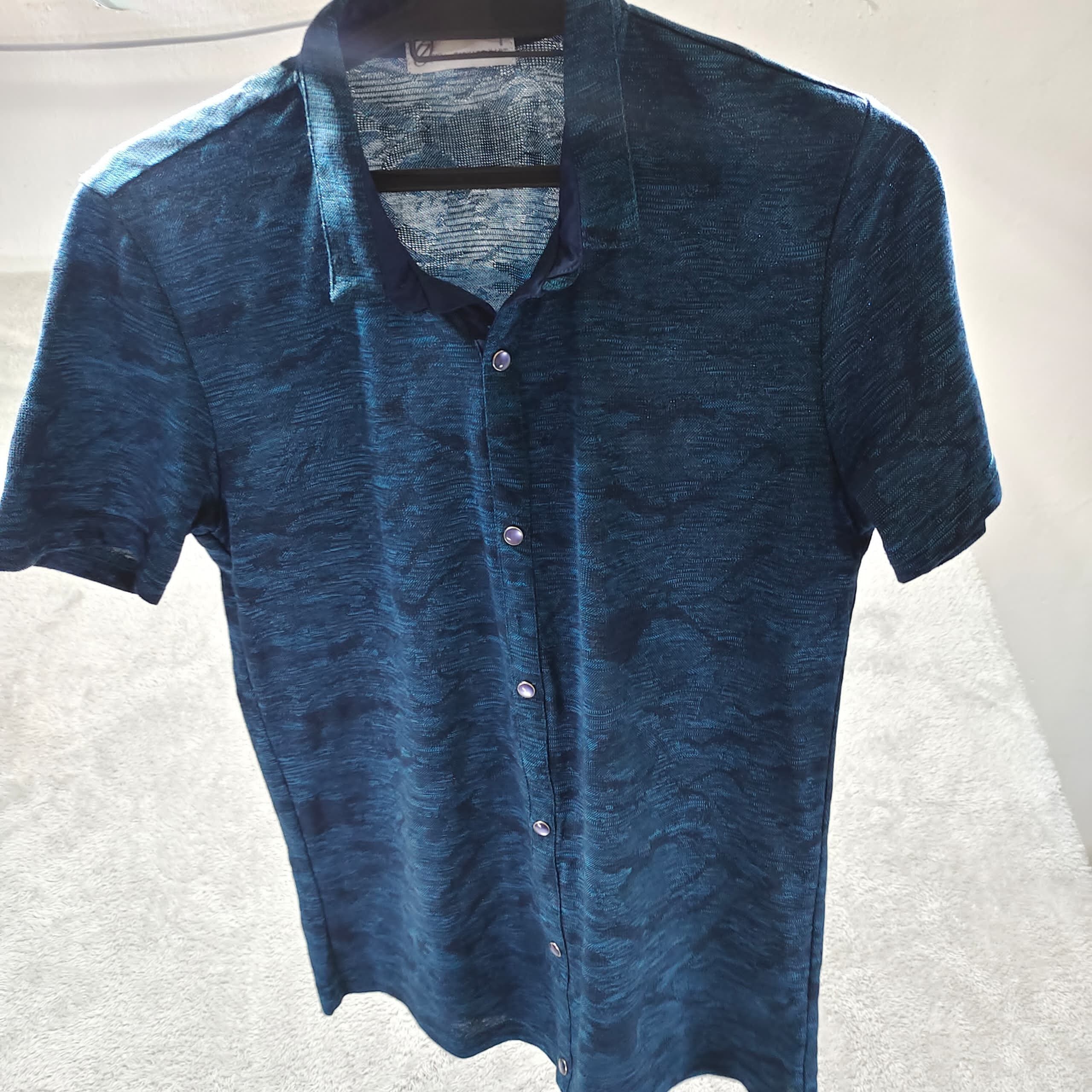 Tornado Mart VINTAGE TORNADO MART BLUE BUTTON UP SHORT SLEEVE SHIRT Size US L / EU 52-54 / 3 - 5 Thumbnail