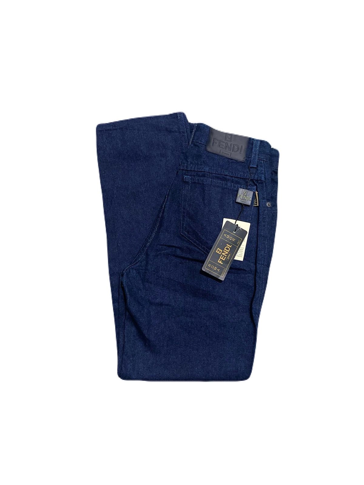 Fendi Vintage Fendi Jeans Dark Indigo Denim BNWT 90s FENDI Size 27" / US 4 / IT 40 - 2 Thumbnail