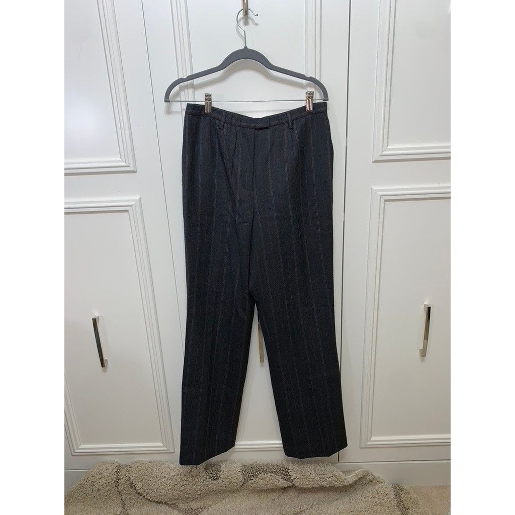 Pendleton Pendleton Women's Gray Pinstripe Wool Dress Pants Size 6 Size 28" / US 6 / IT 42 - 1 Thumbnail