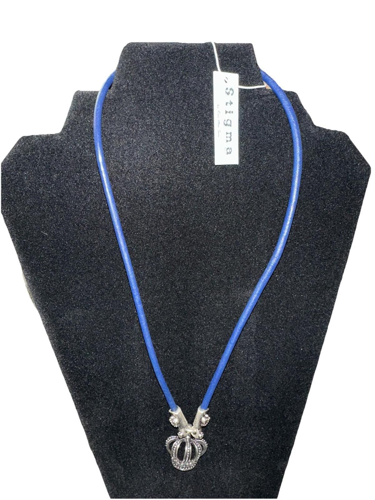Other Stigma by Kim Min Sun Necklace With Crown Unisex Blue Band Size ONE SIZE - 1 Thumbnail