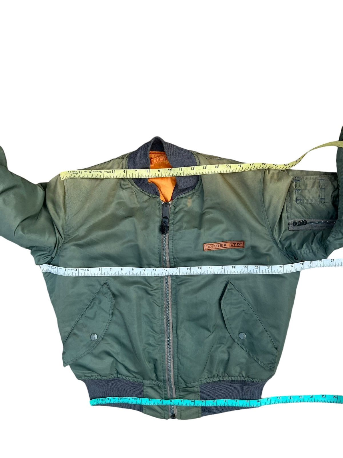 Avirex Vintage Avirex Sun Faded Olive Green MA-1 USAF Flight Jacket Size US S / EU 44-46 / 1 - 4 Thumbnail