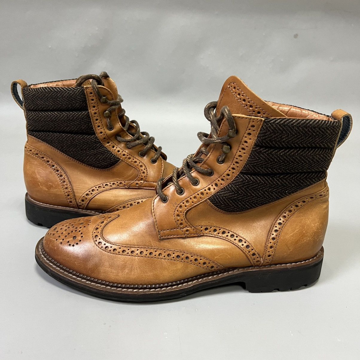 Leather Leather Brogue Boots Cowboy y2k D.H. Pollak boots Vibram men Size US 7.5 / EU 40-41 - 2 Thumbnail