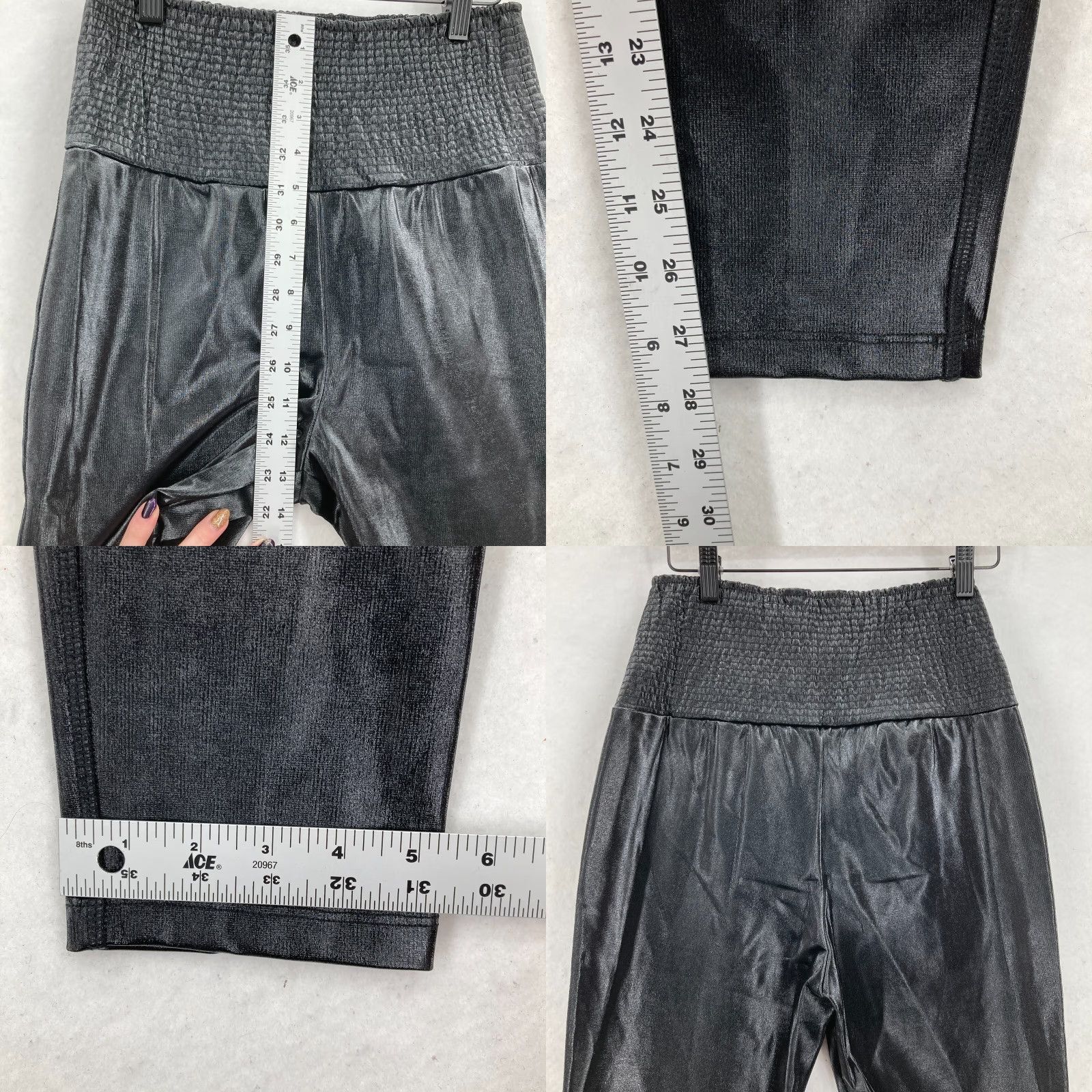 Vintage LITA by Ciara Liquid Leggings Women's 8 Black Faux Leather Pull On NWT Revolve NWT Size 30" / US 8 / IT 44 - 9 Thumbnail