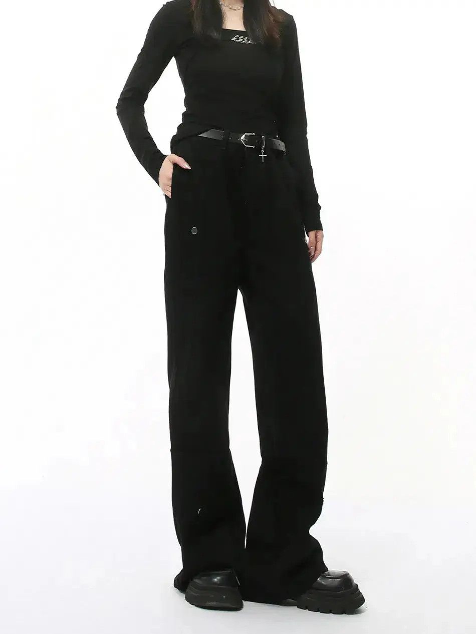 Japanese Brand Retro loose casual micro flared jeans Size US 32 / EU 48 - 1 Thumbnail