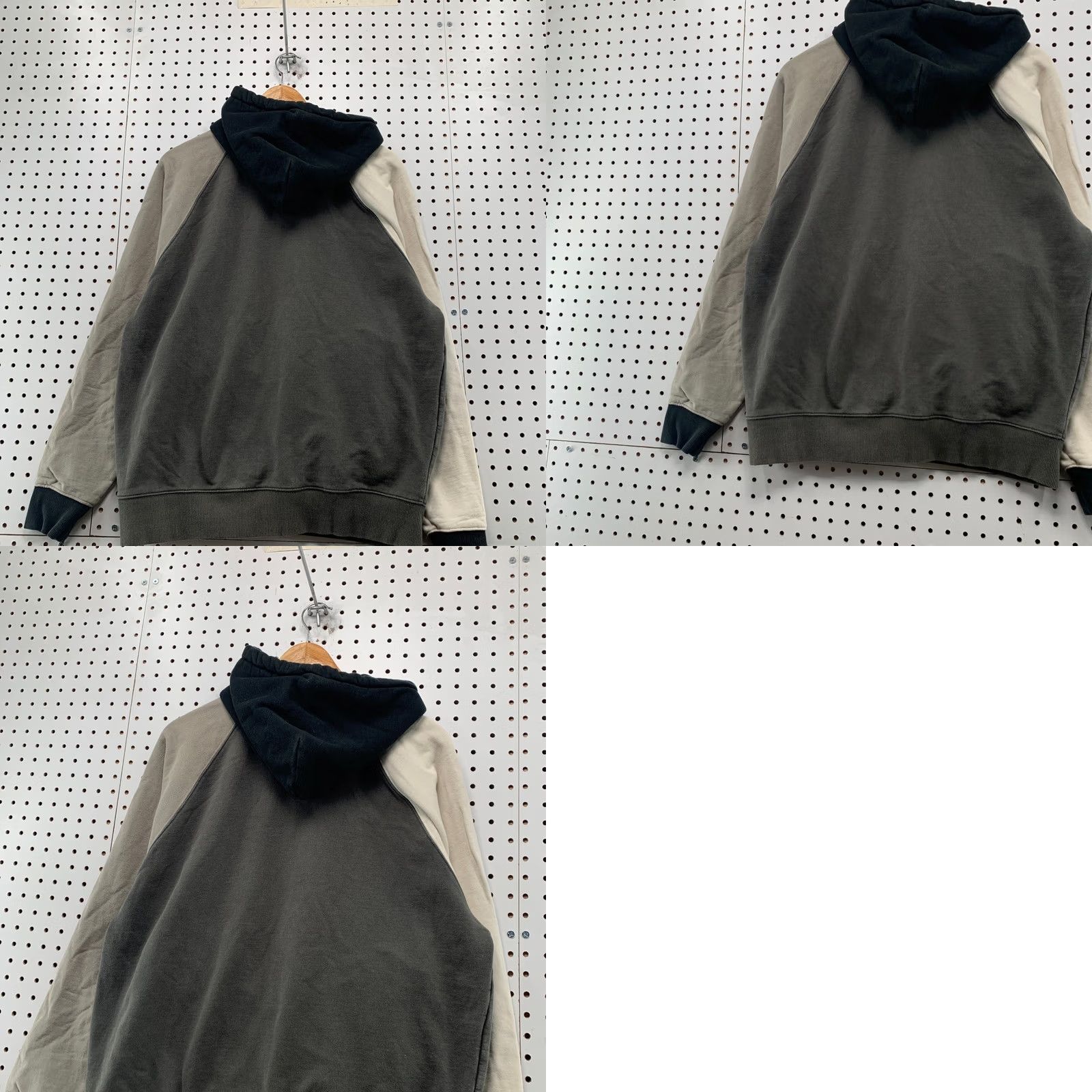 Teddy Fresh Teddy Fresh Hoodie Mens M Gray Tan Raglan Sweatshirt Colorblock Pullover Size US M / EU 48-50 / 2 - 9 Thumbnail